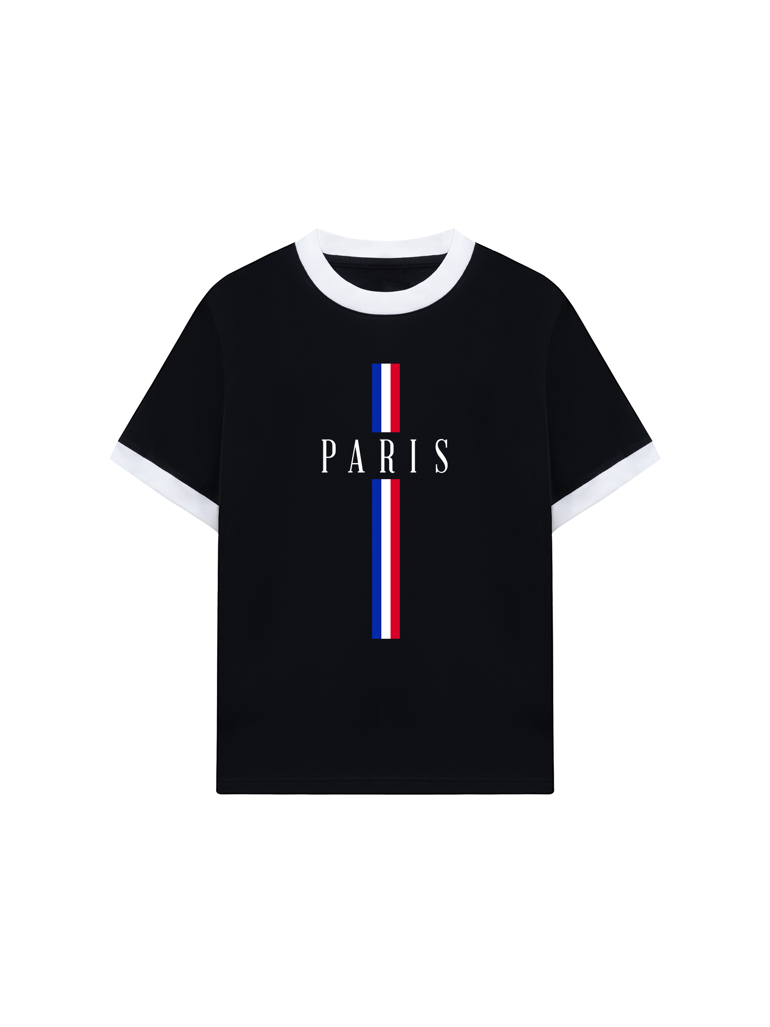 Áo Thun Ringer Relaxed Fit Paris Minimalist
