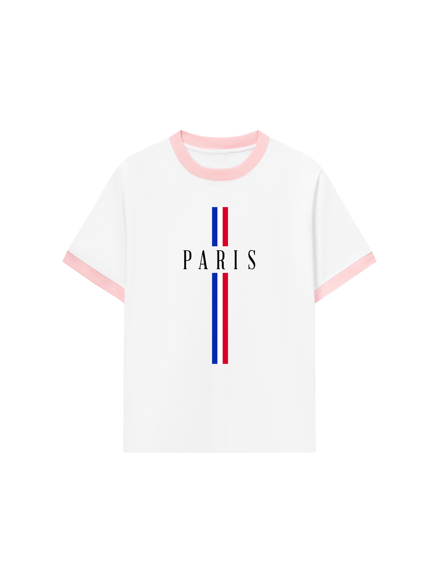 Áo Thun Ringer Relaxed Fit Paris Minimalist