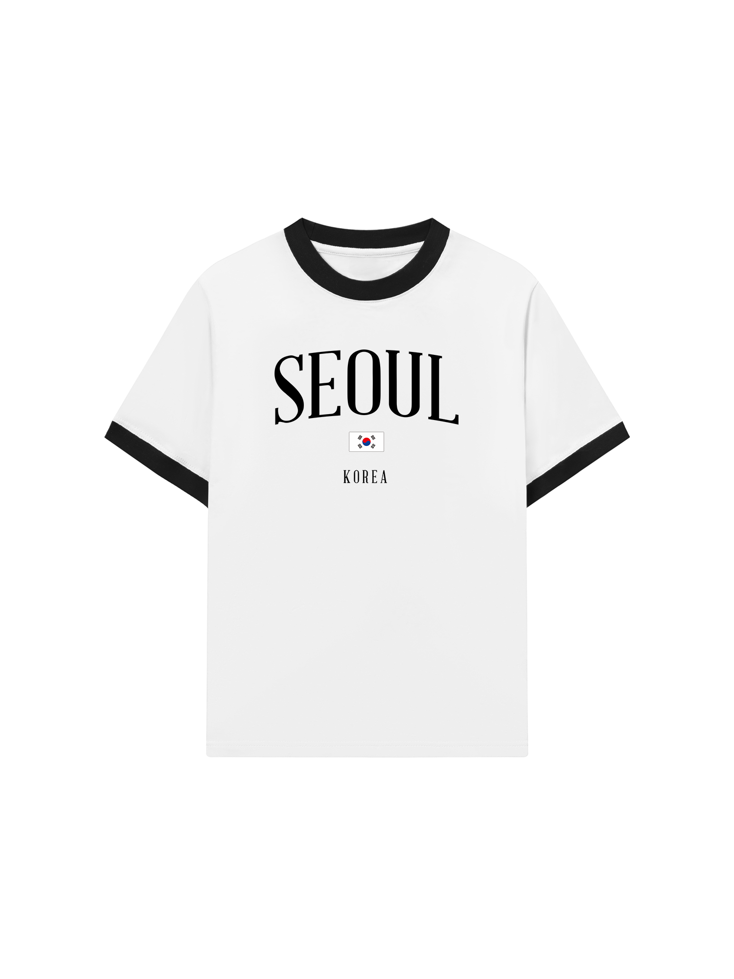 Áo Thun Ringer Relaxed Fit Seoul Korea Classic