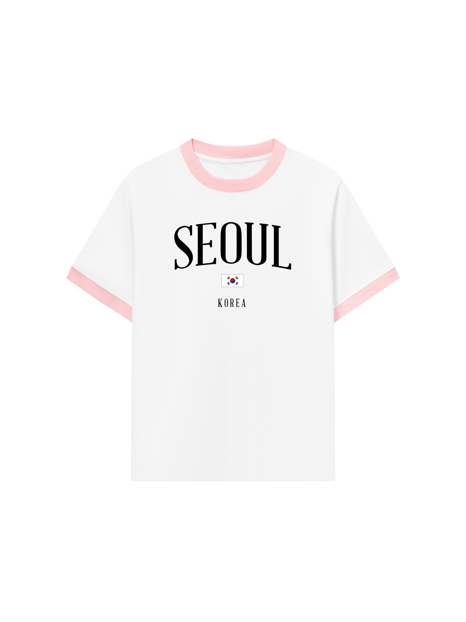 Áo Thun Ringer Relaxed Fit Seoul Korea Classic