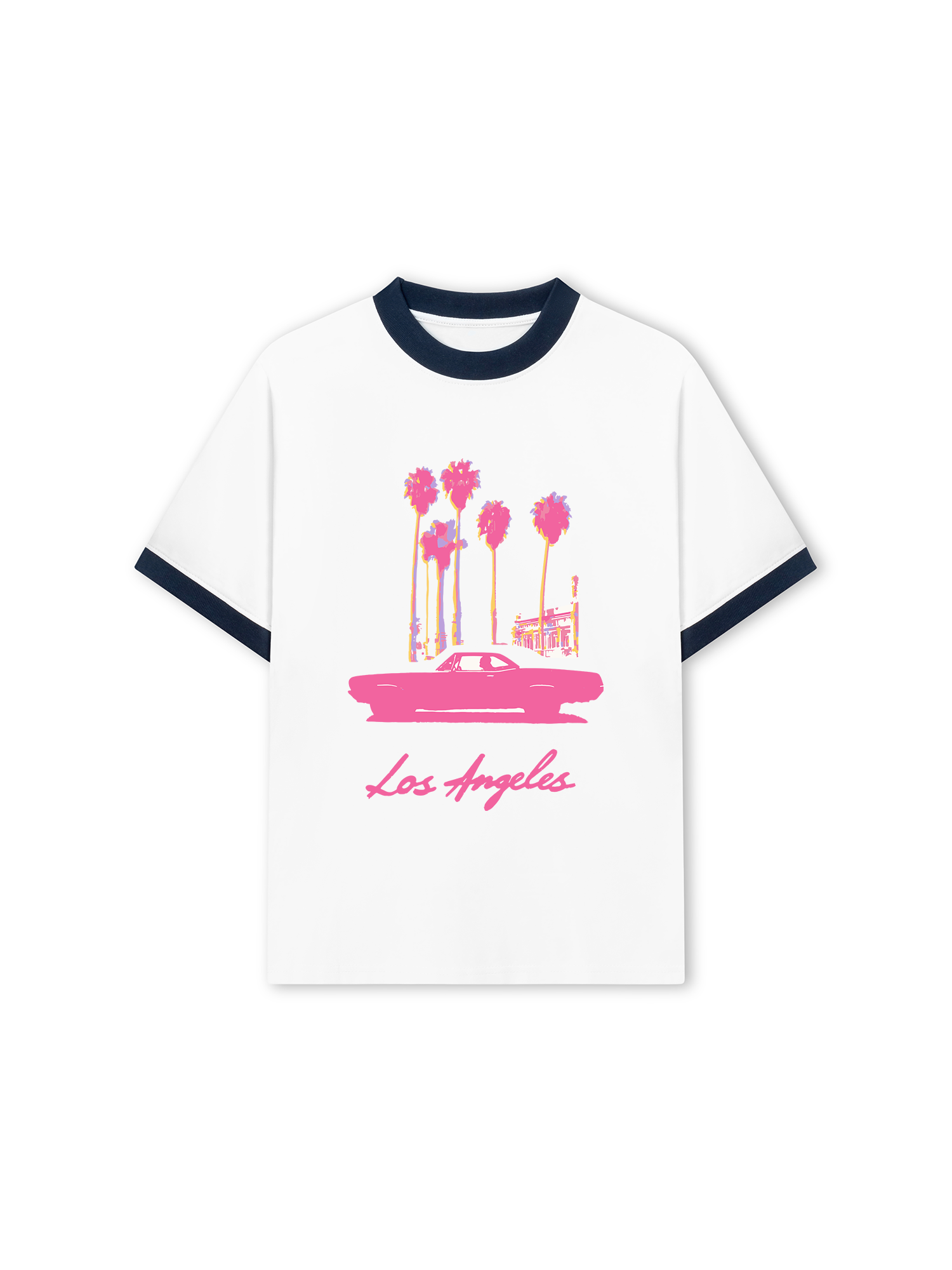 Áo Thun Ringer Relaxed Fit City L.A. Retro Drive