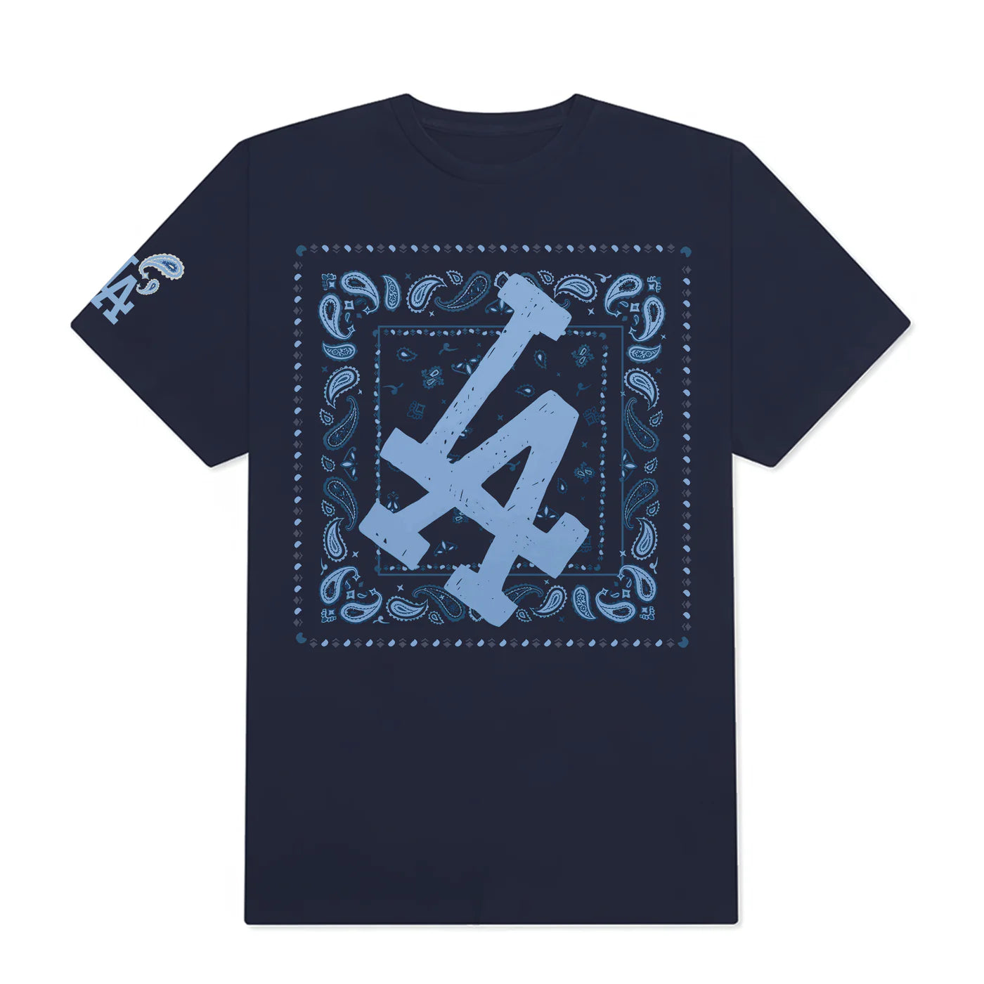 Flash Sale MLB Los Angeles Dodgers Paisley Big Logo One Point T-Shirt