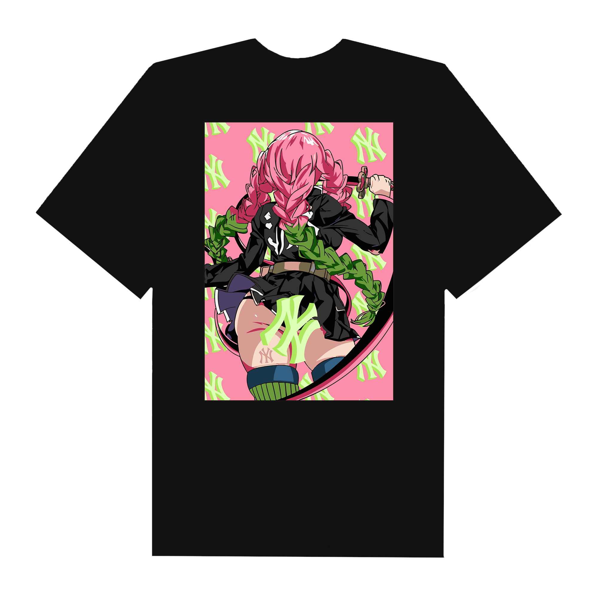 MLB Anime Demon Slayer Mitsuri Rose NY T-Shirt