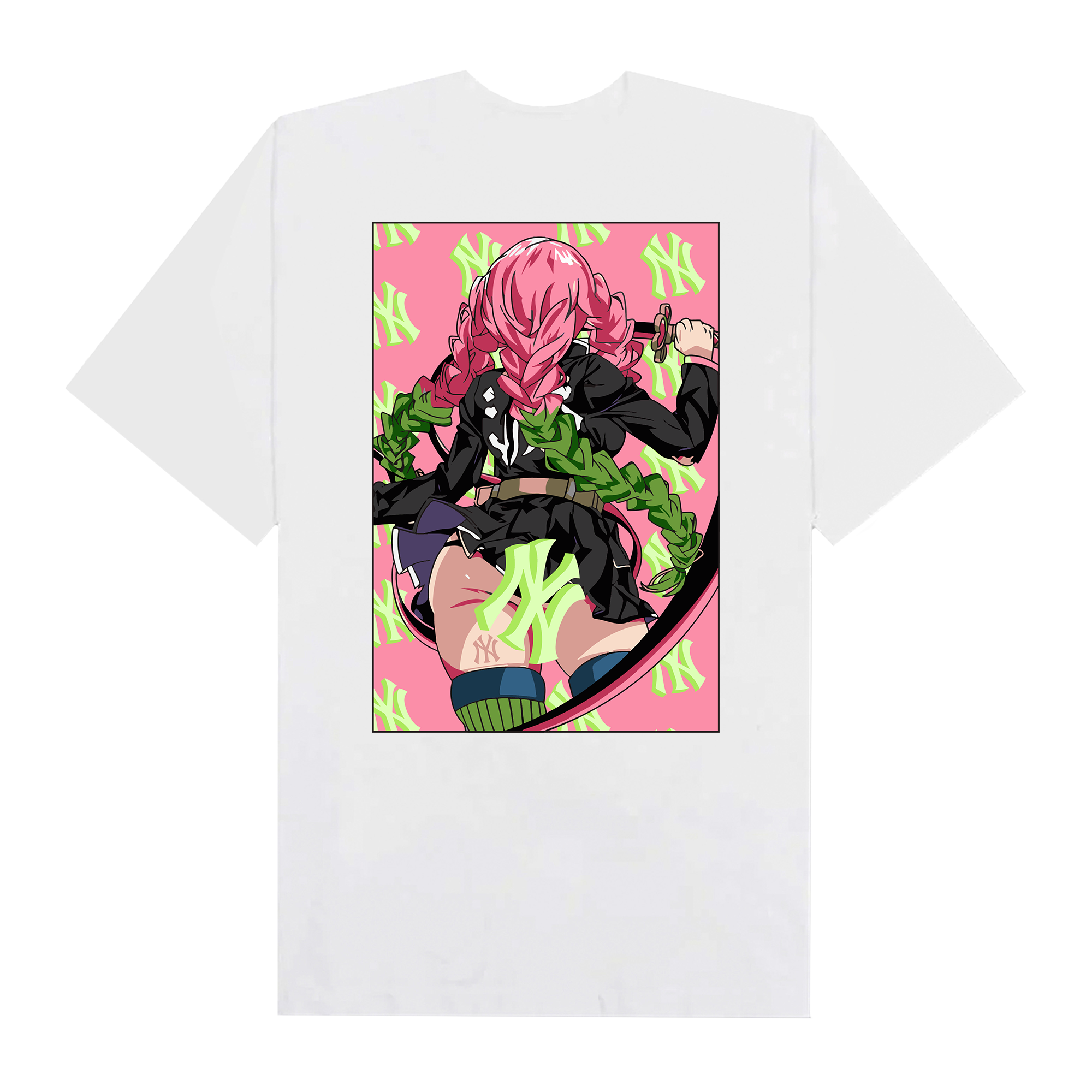 MLB Anime Demon Slayer Mitsuri Rose NY T-Shirt