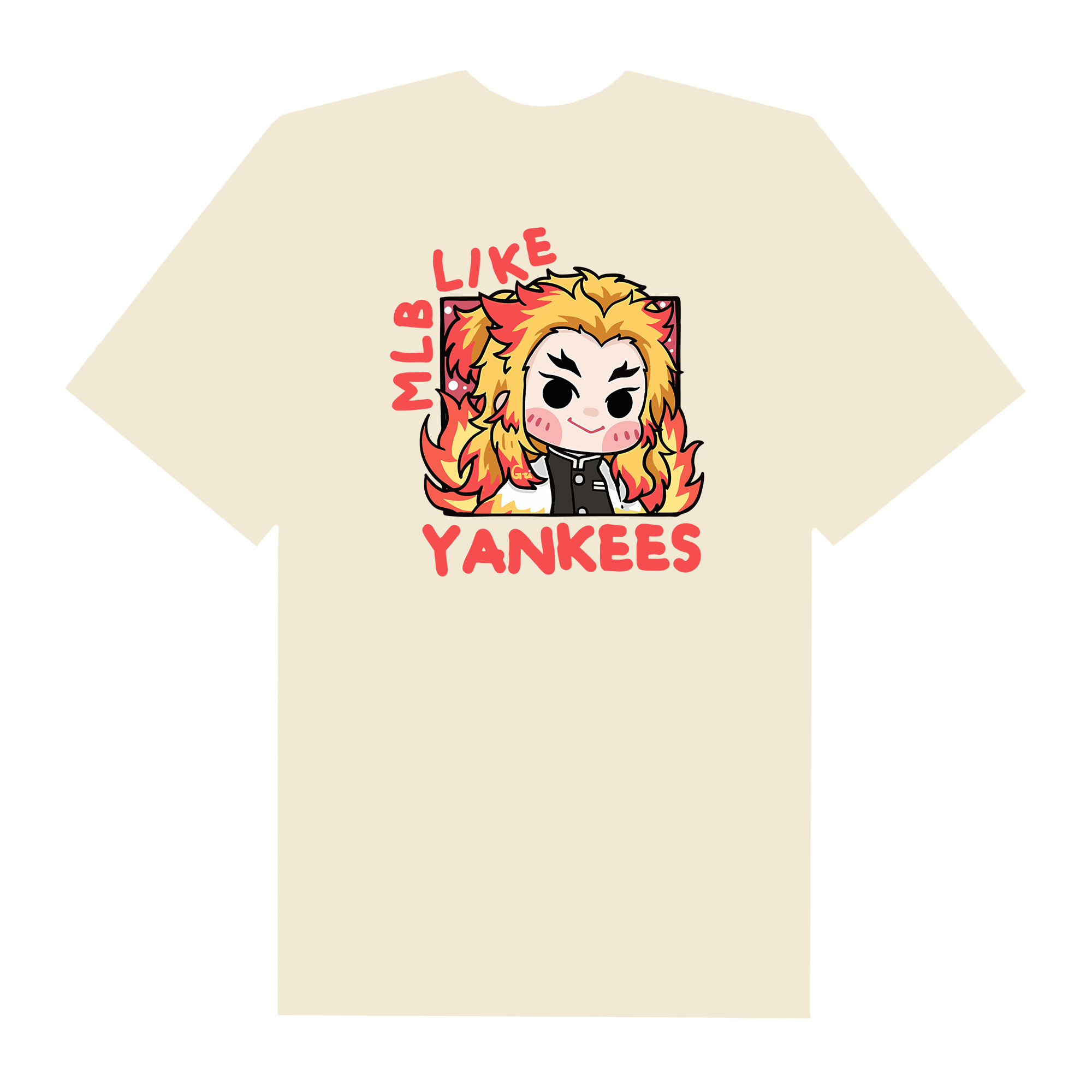 MLB Anime Demon Slayer Rengoku Like Yankees T-Shirt