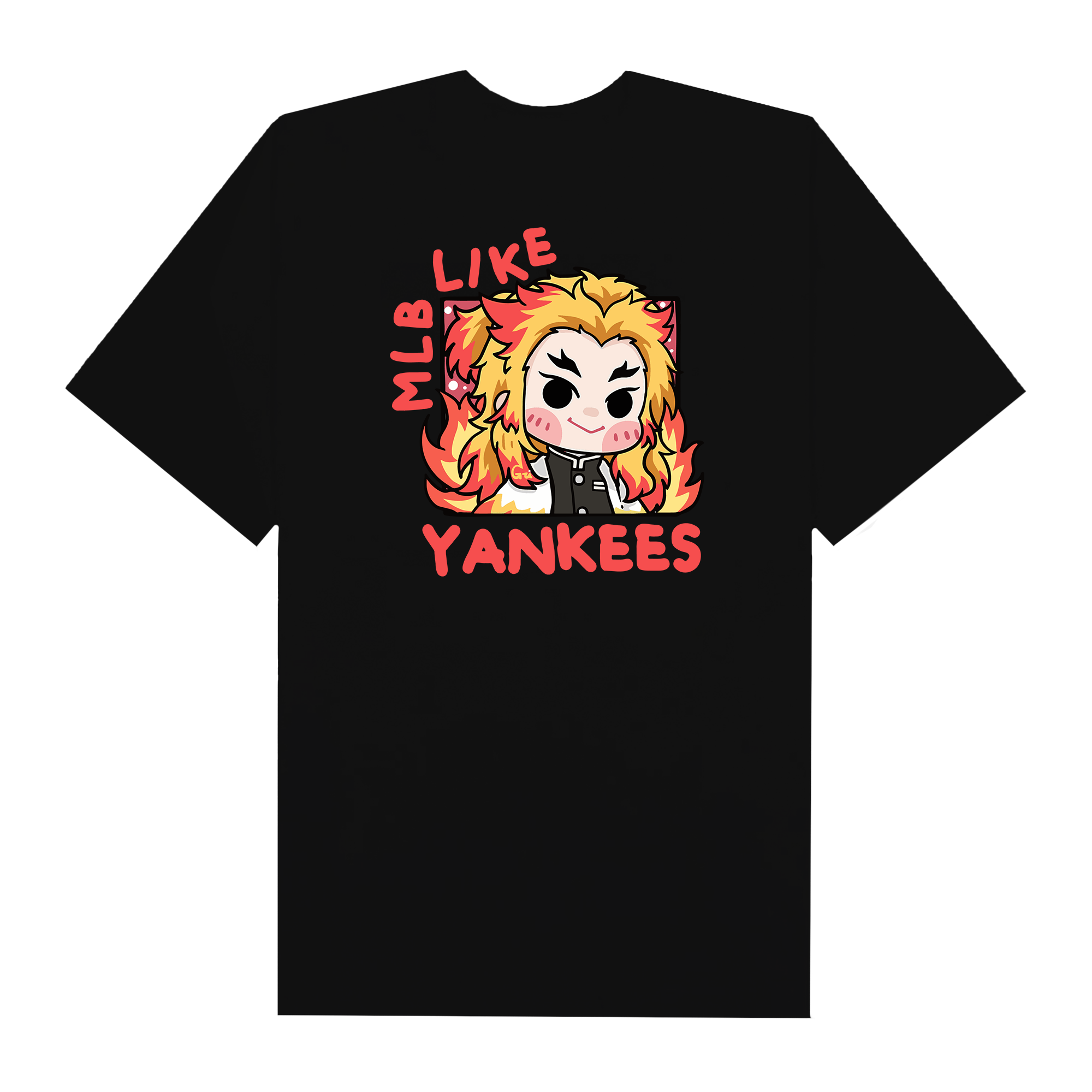 MLB Anime Demon Slayer Rengoku Like Yankees T-Shirt