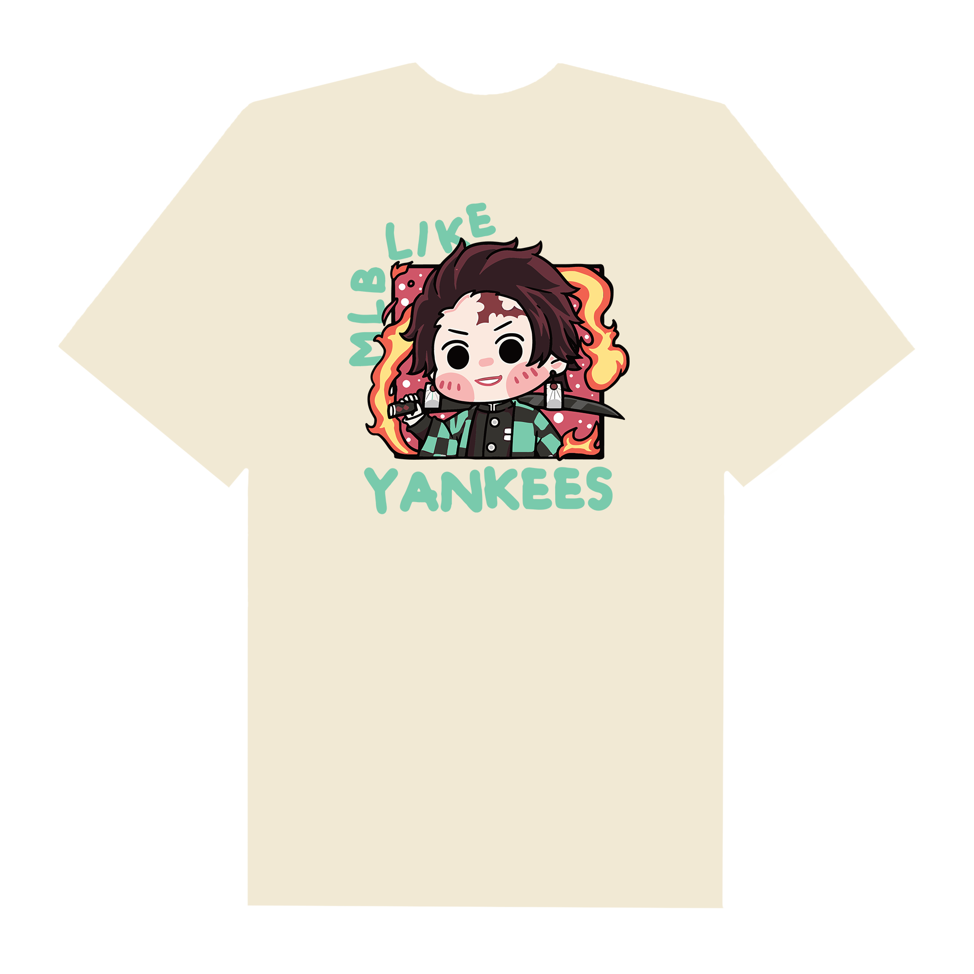 MLB Anime Demon Slayer Tanjiro Like Yankees T-Shirt