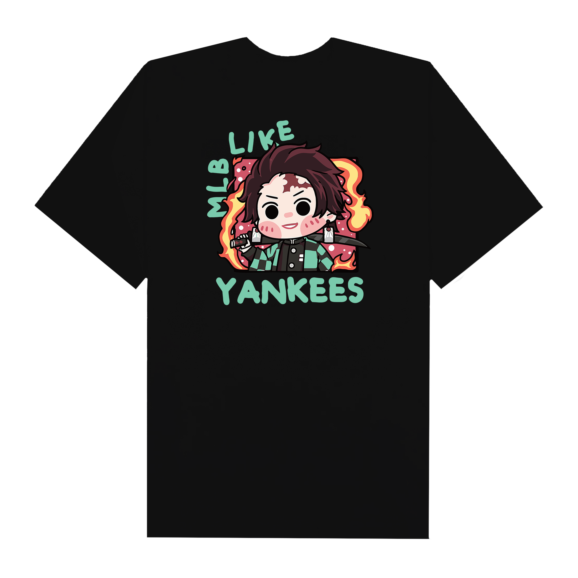 MLB Anime Demon Slayer Tanjiro Like Yankees T-Shirt