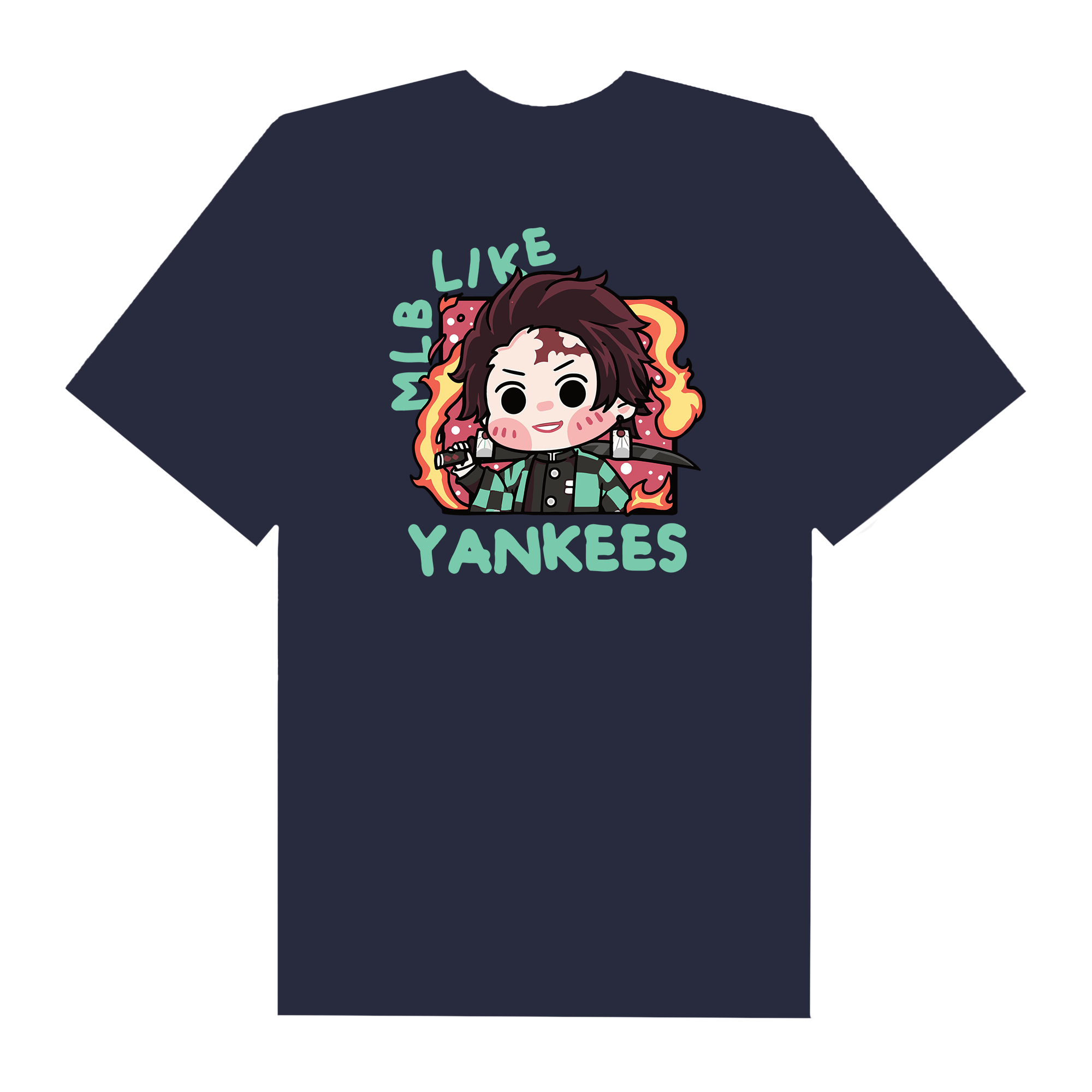 MLB Anime Demon Slayer Tanjiro Like Yankees T-Shirt