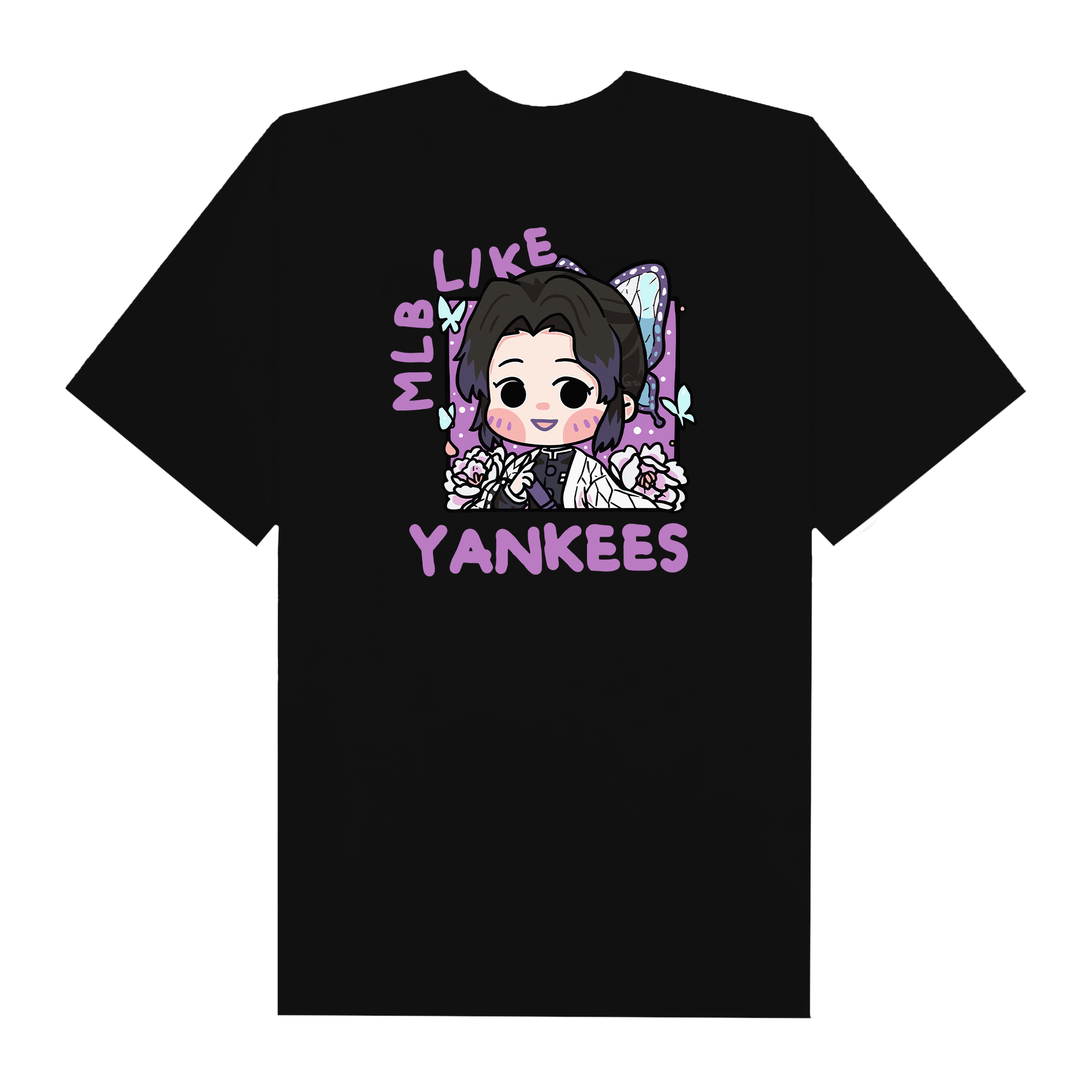 MLB Anime Demon Slayer Tsuyuri Like Yankees T-Shirt