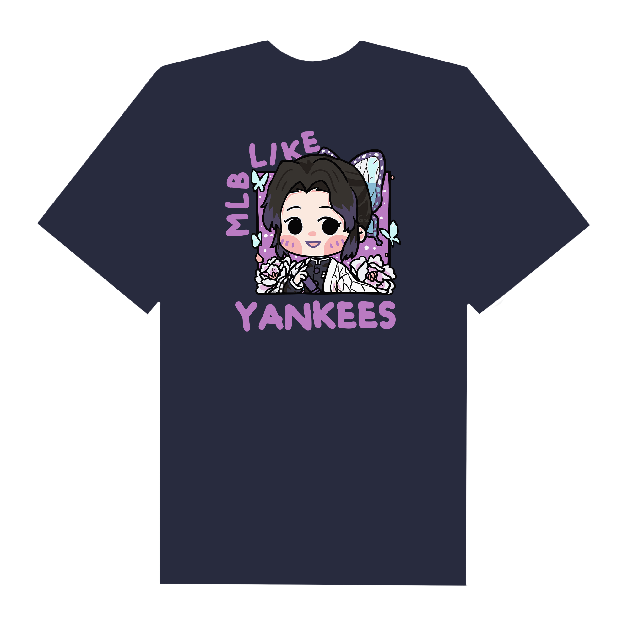 MLB Anime Demon Slayer Tsuyuri Like Yankees T-Shirt