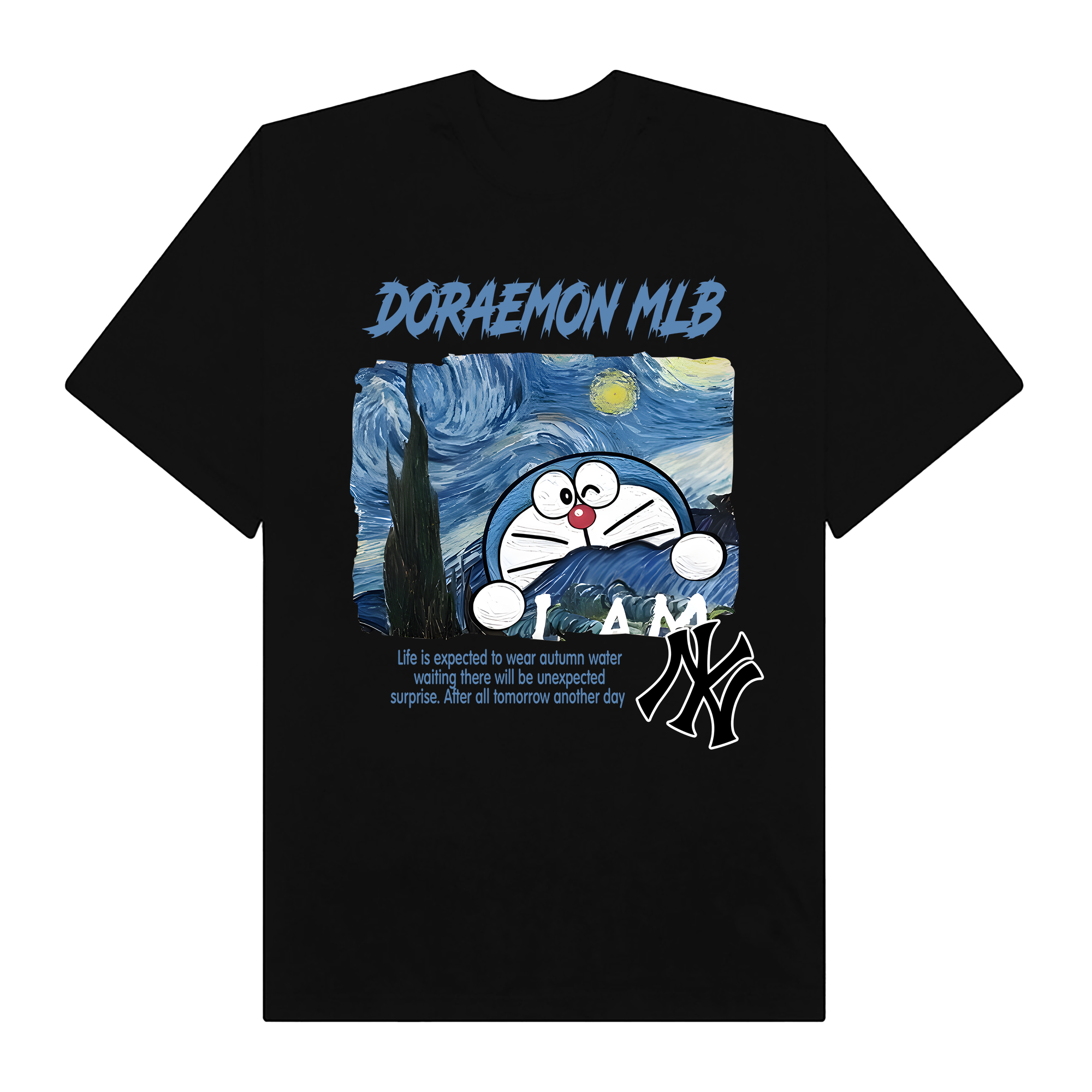 MLB Anime Doraemon Painting T-Shirt