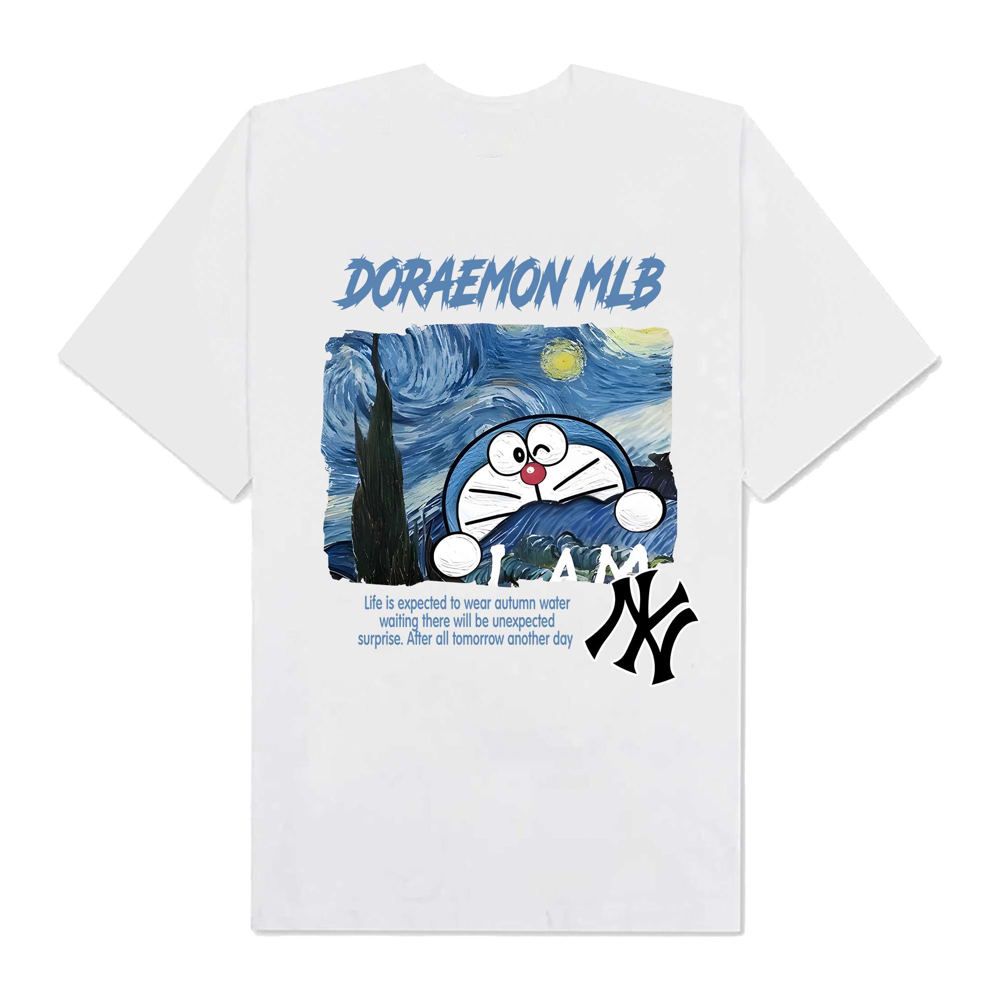 MLB Anime Doraemon Painting T-Shirt