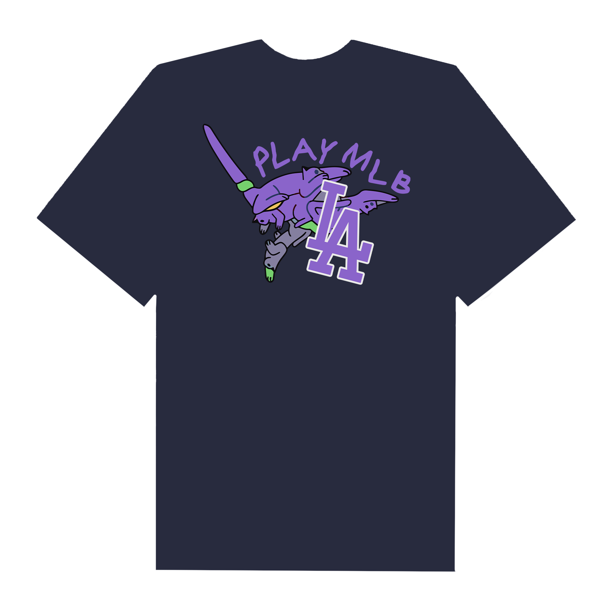 MLB Anime Evangelion Eva 01 Play MLB T-Shirt