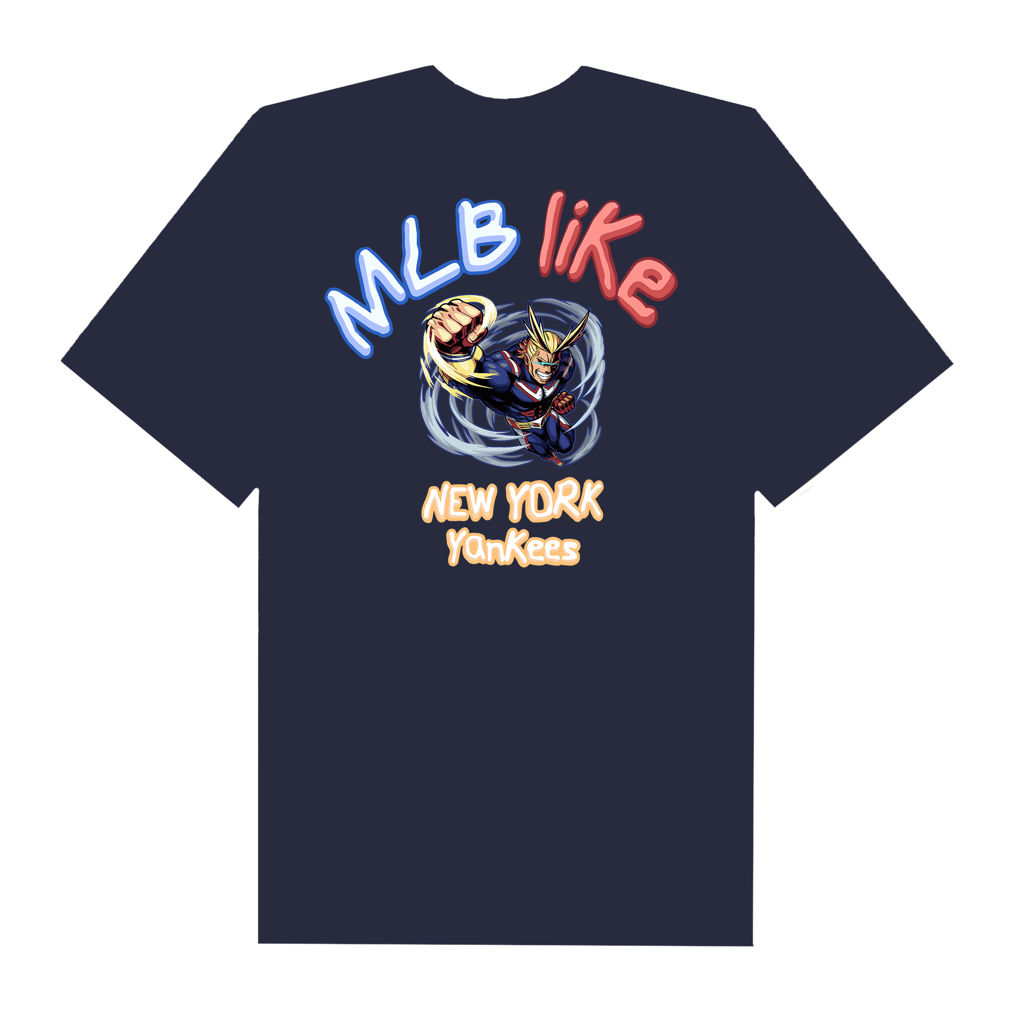 MLB Anime Hero Academy All Might Like Yankees T-Shirt