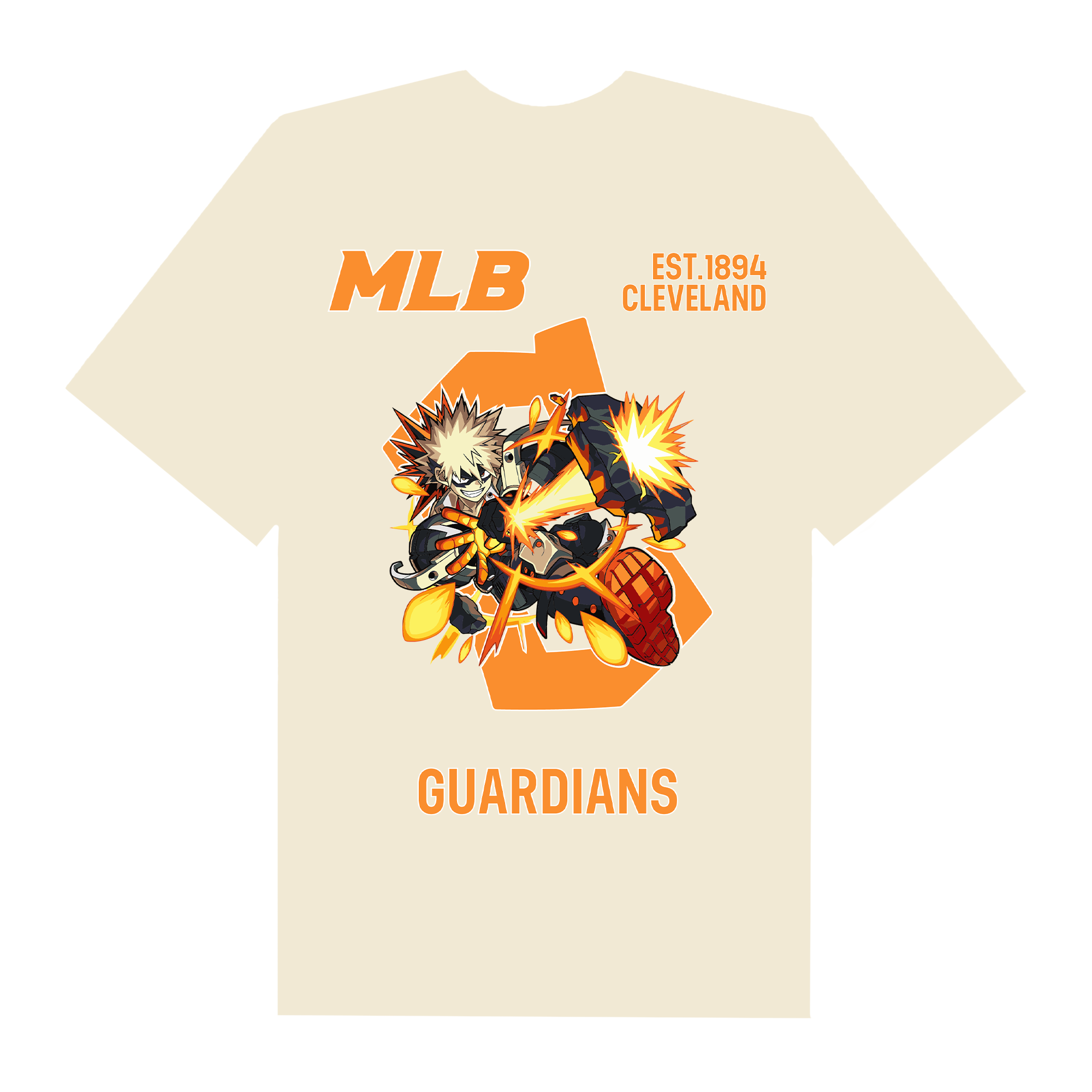 MLB Anime Hero Academy Bakugo Cleveland T-Shirt