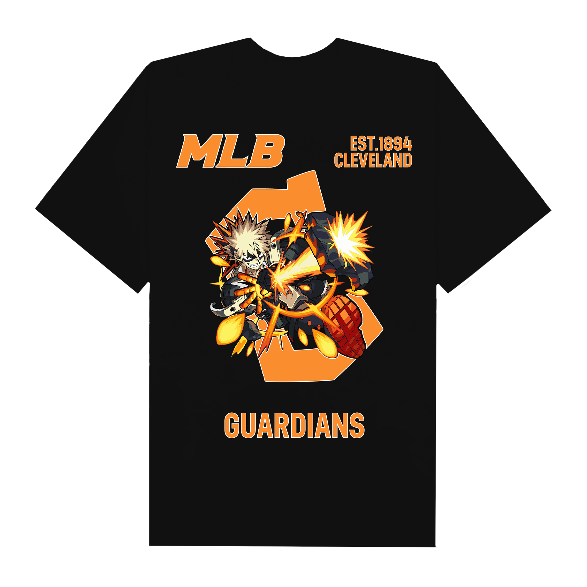 MLB Anime Hero Academy Bakugo Cleveland T-Shirt