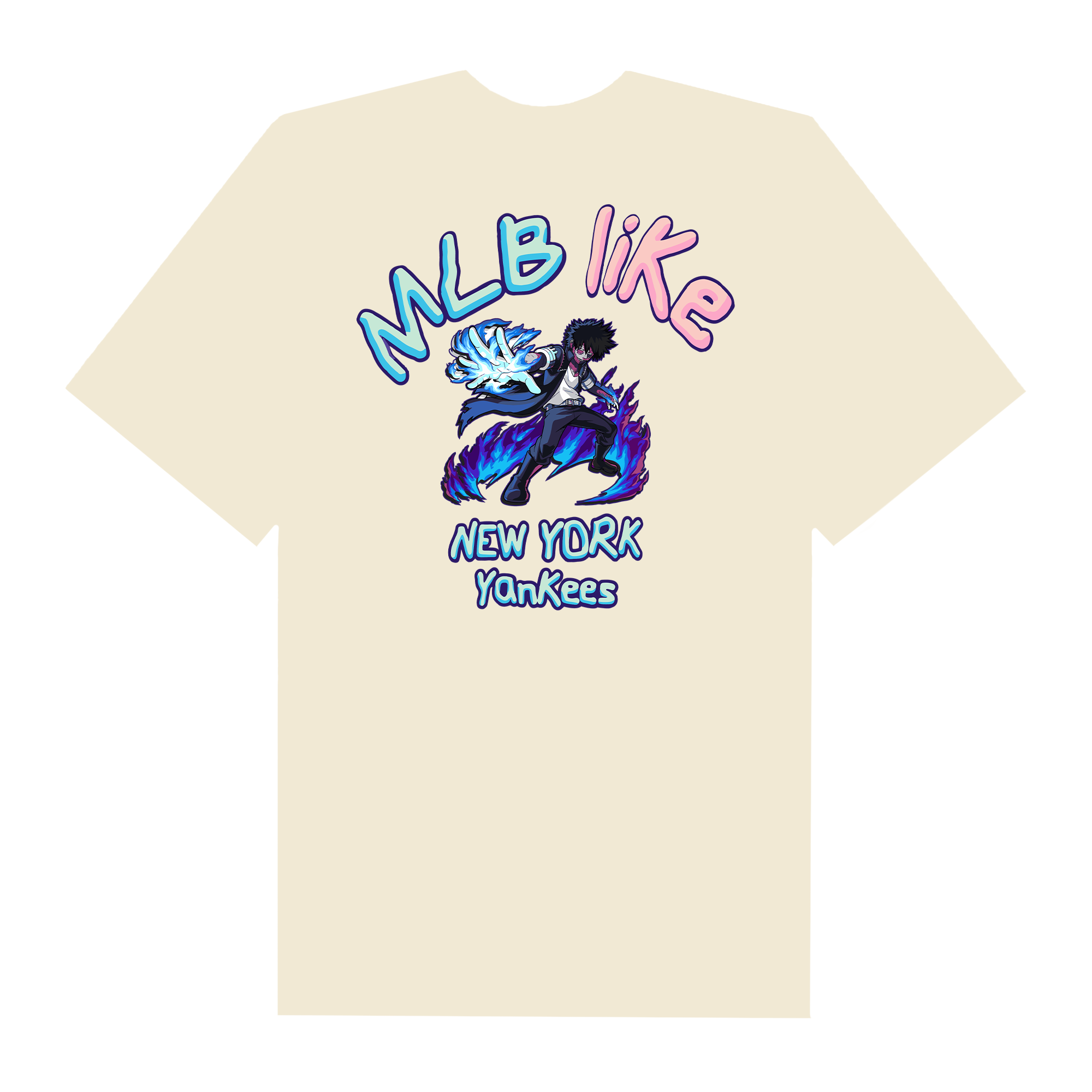 MLB Anime Hero Academy Dabi Like Yankees T-Shirt