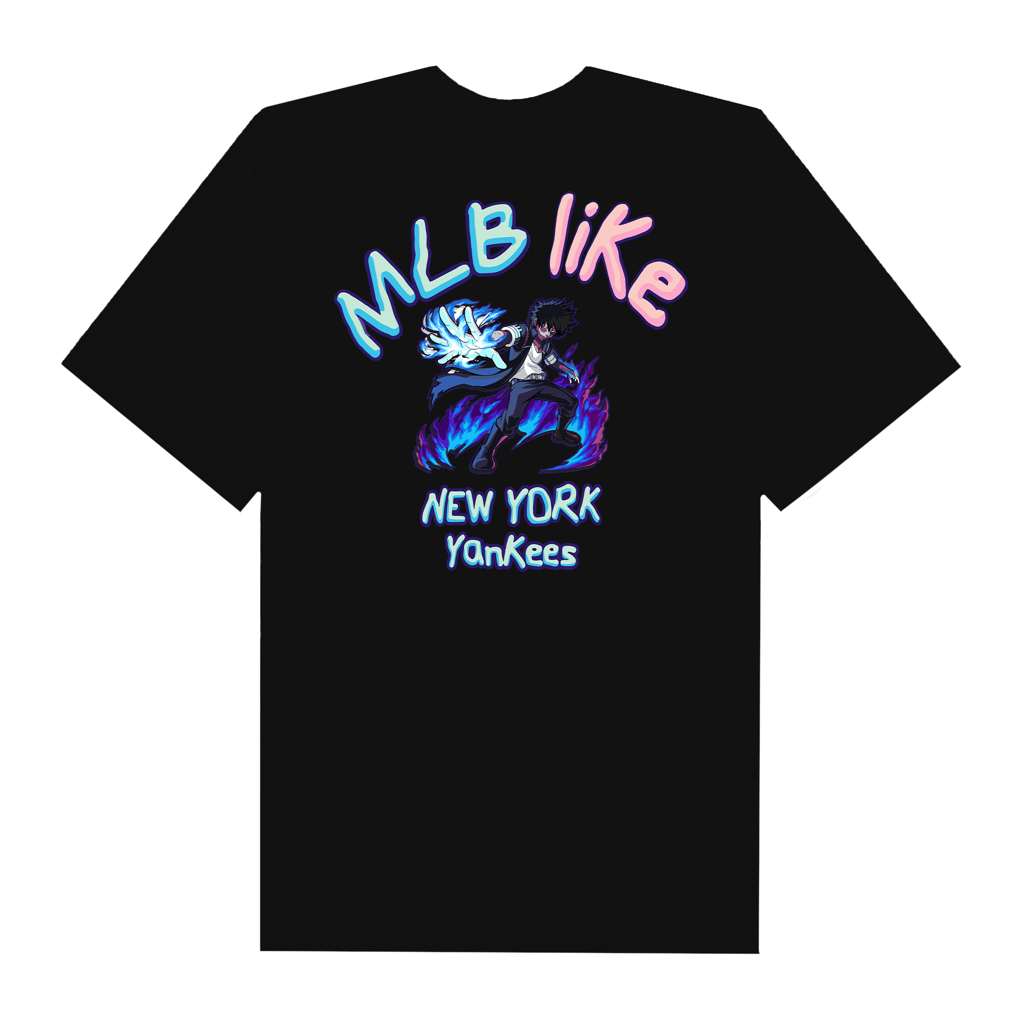 MLB Anime Hero Academy Dabi Like Yankees T-Shirt