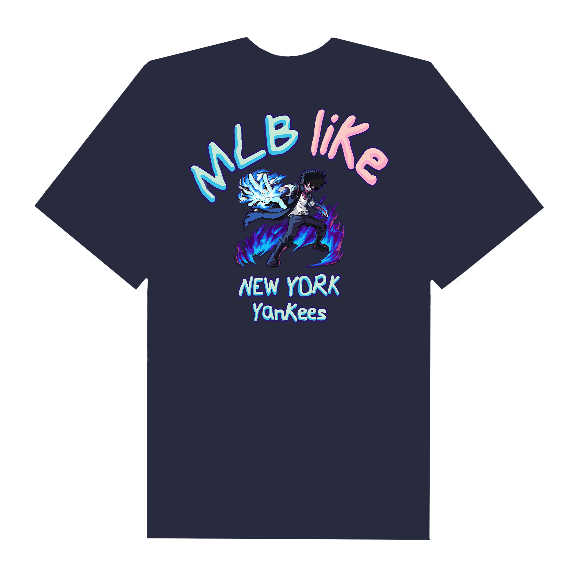 MLB Anime Hero Academy Dabi Like Yankees T-Shirt