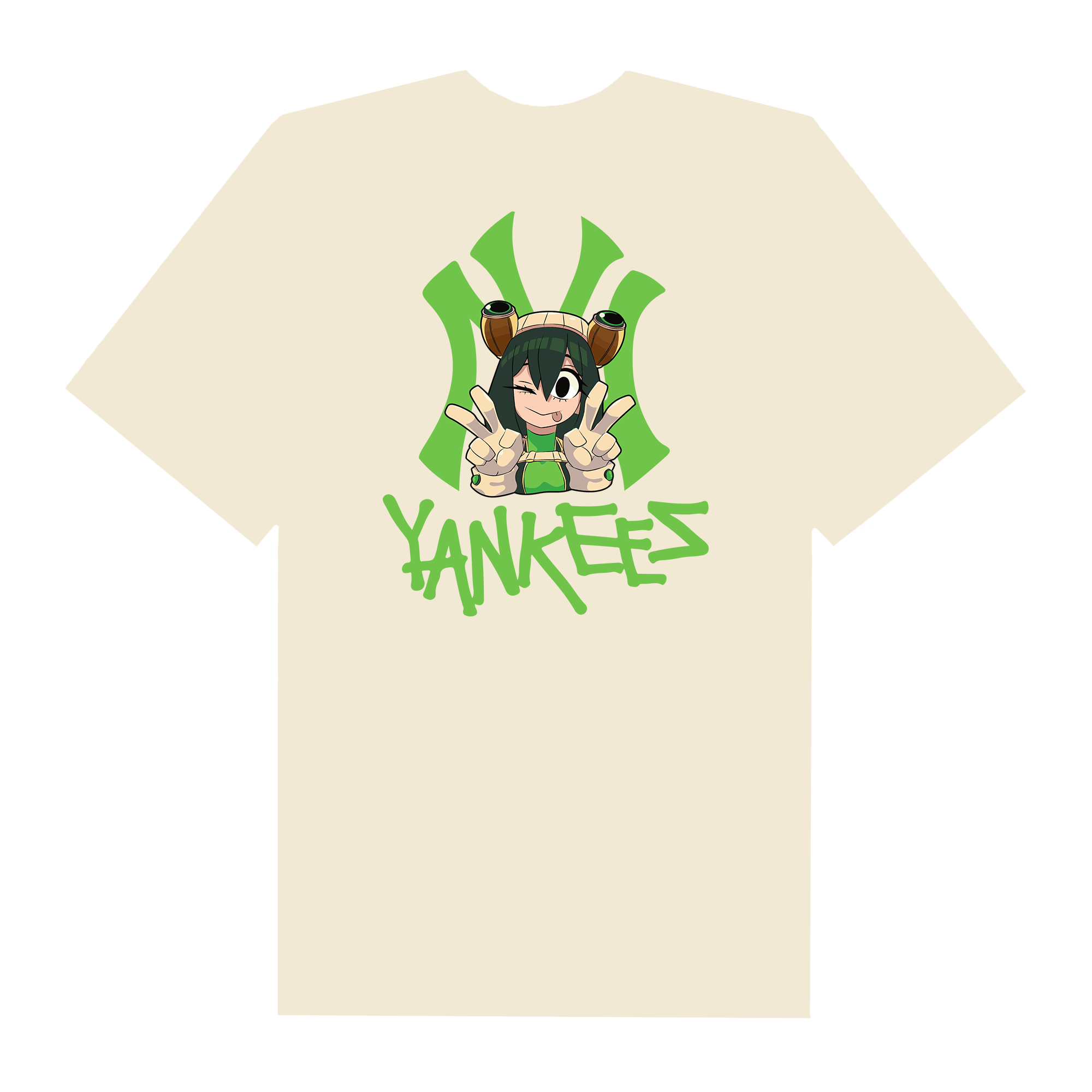 MLB Anime Hero Academy Tsuyu Yankees Cute T-Shirt