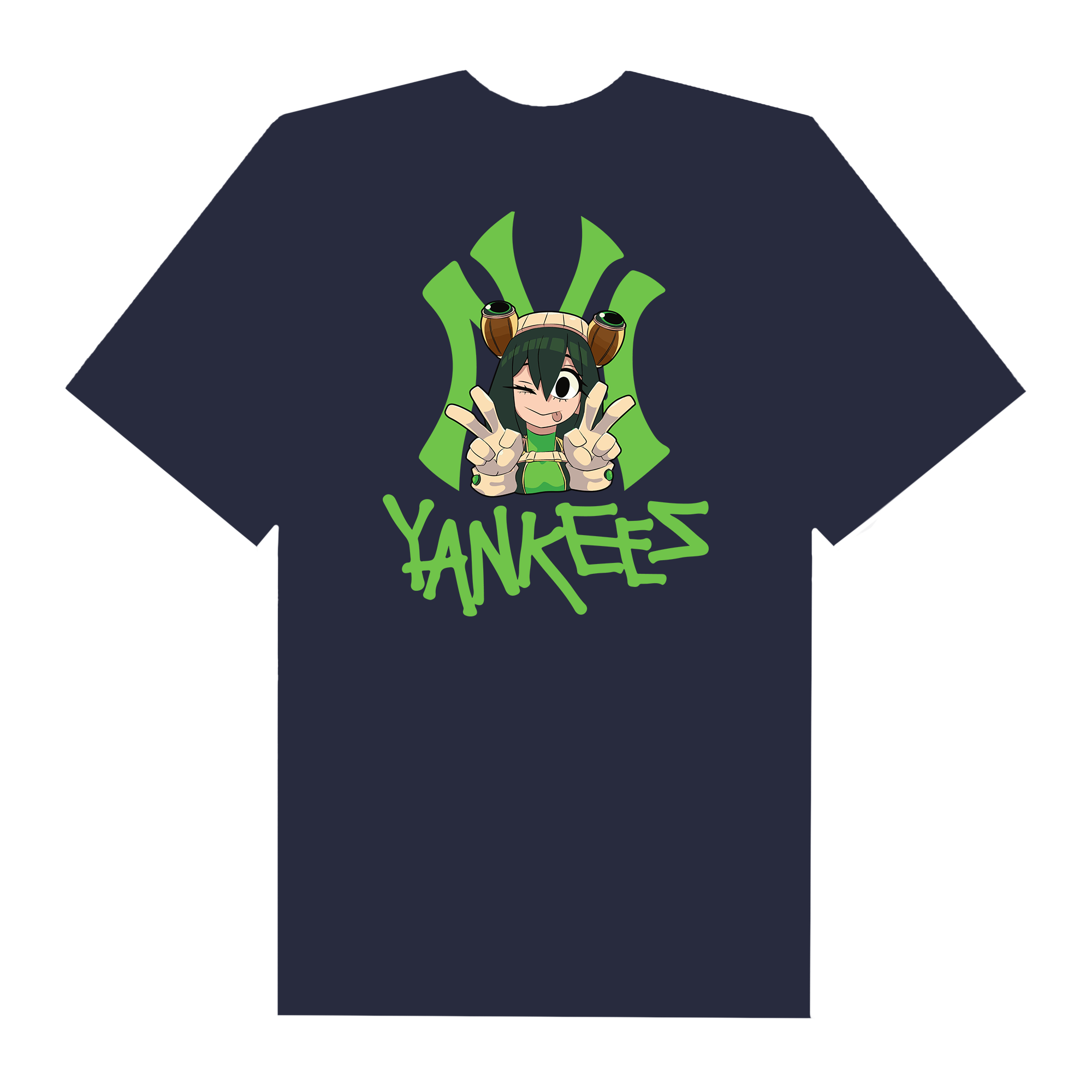 MLB Anime Hero Academy Tsuyu Yankees Cute T-Shirt