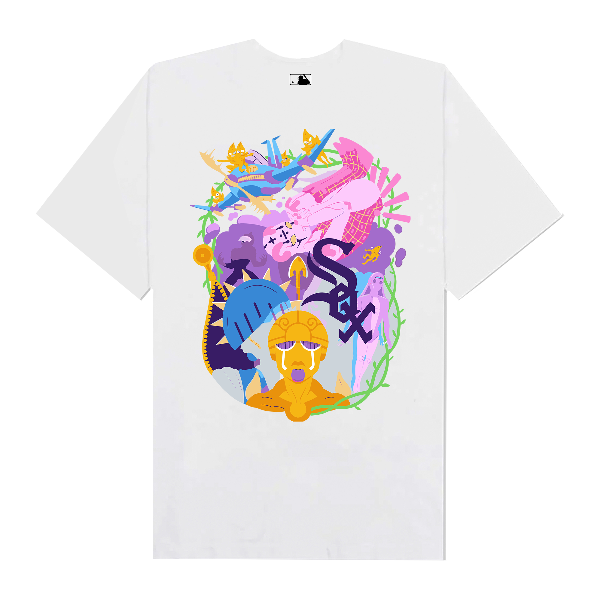 MLB Anime Jojo Golden Wind White Sox T-Shirt