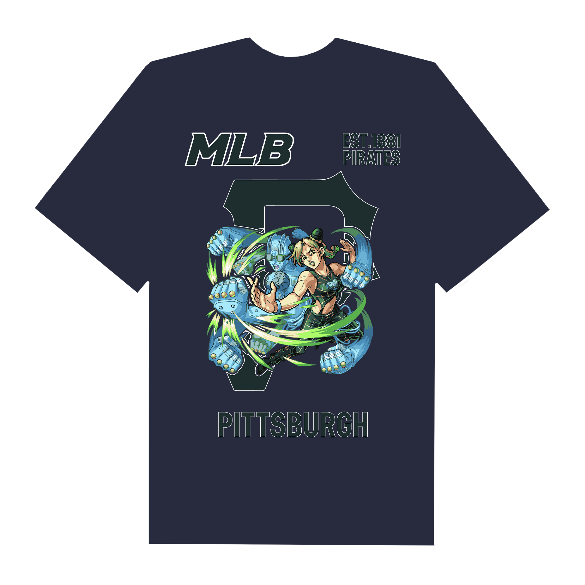 MLB Anime Jojo Stone Free Pittsburgh T-Shirt