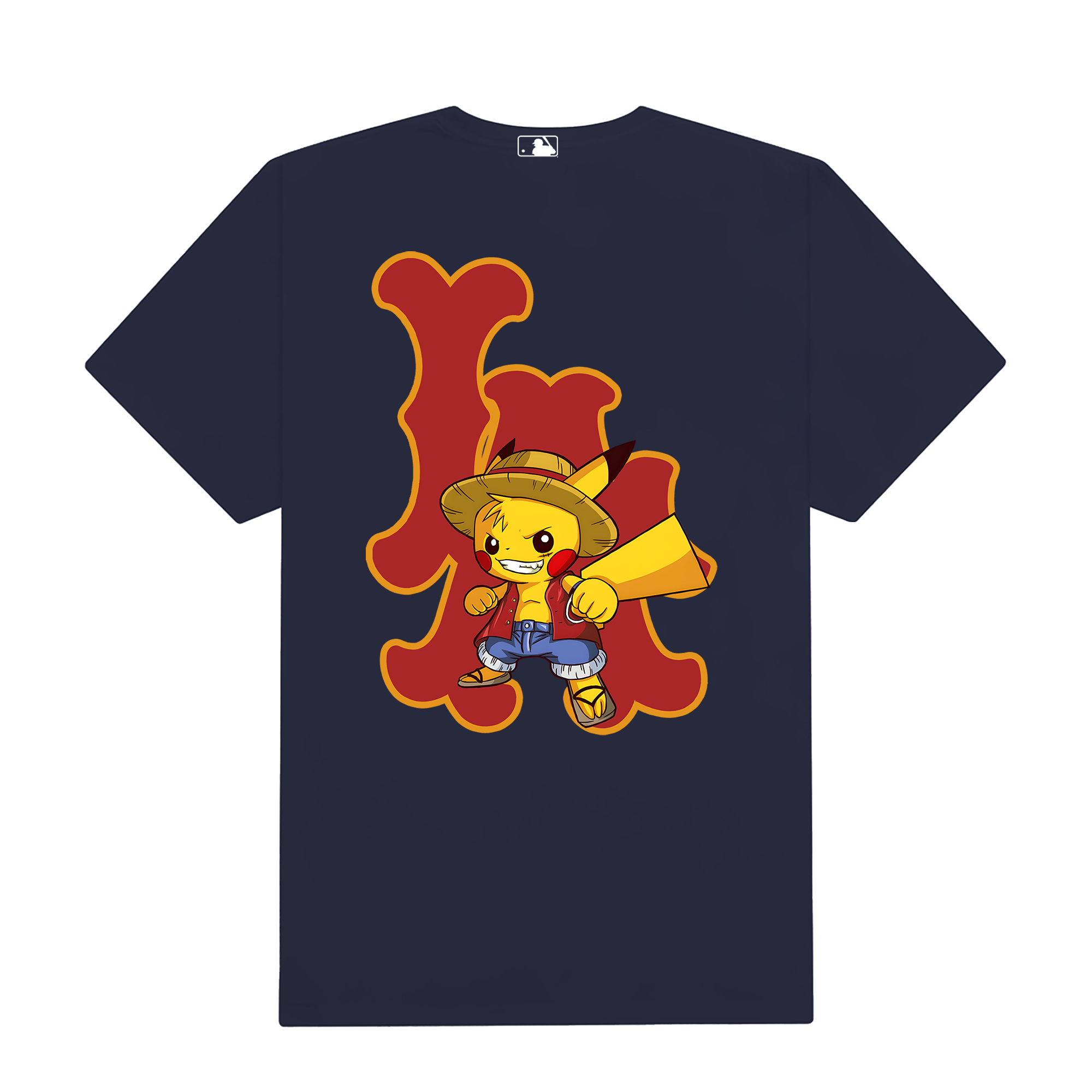 MLB Anime Luffy X Pikachu Funny T-Shirt