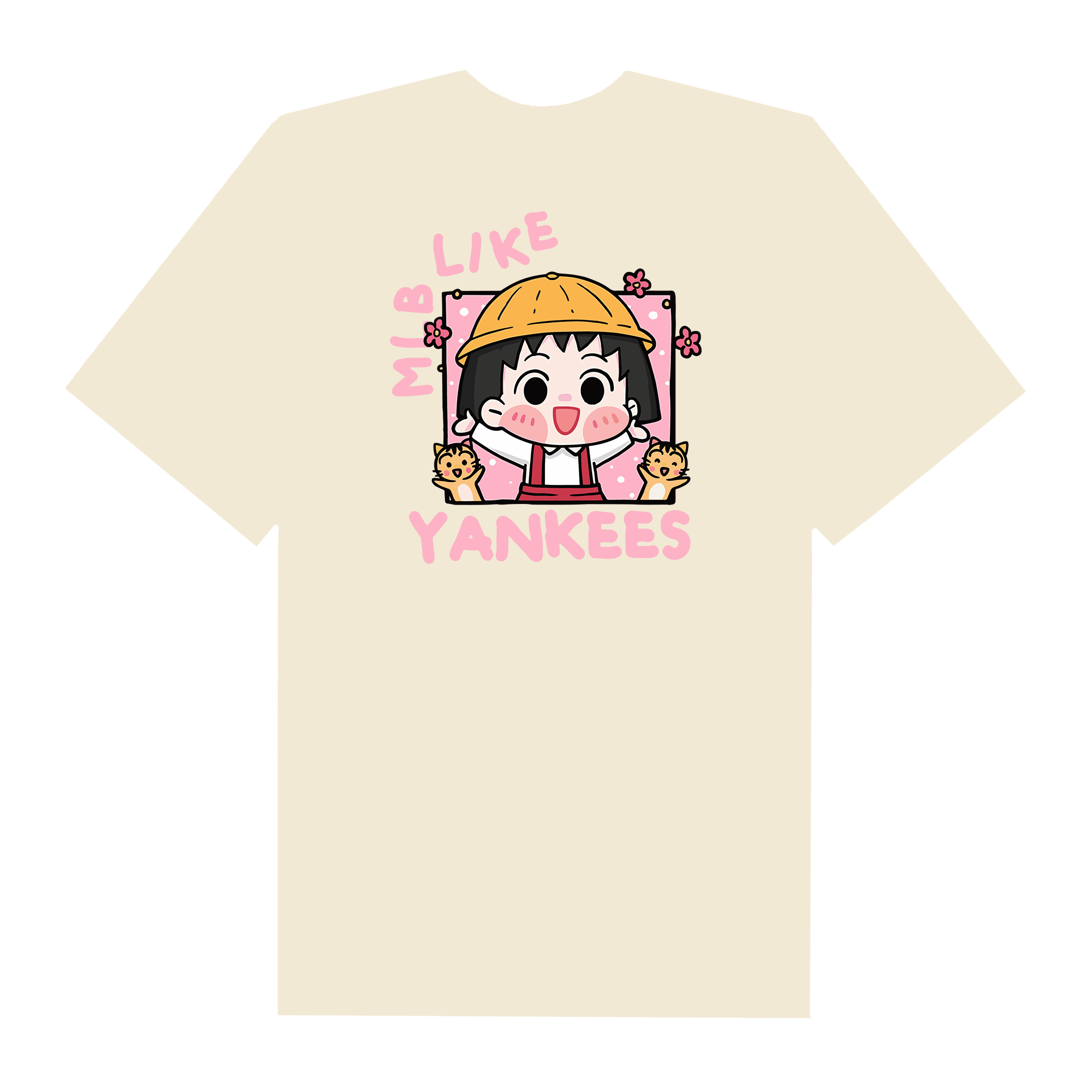 MLB Anime Maruko Happy Cat MLB Like T-Shirt