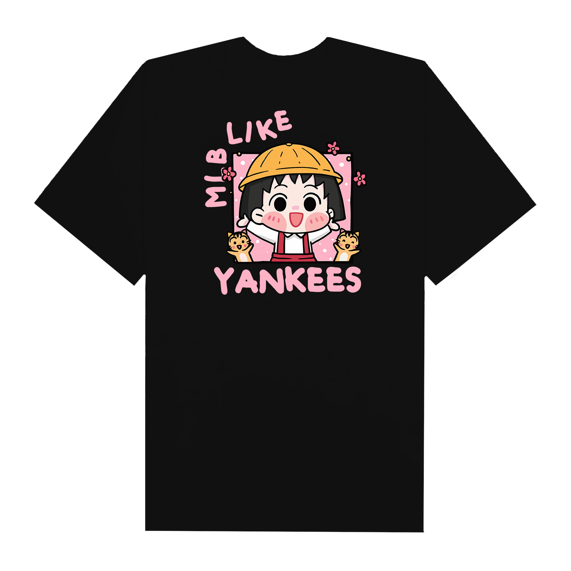 MLB Anime Maruko Happy Cat MLB Like T-Shirt