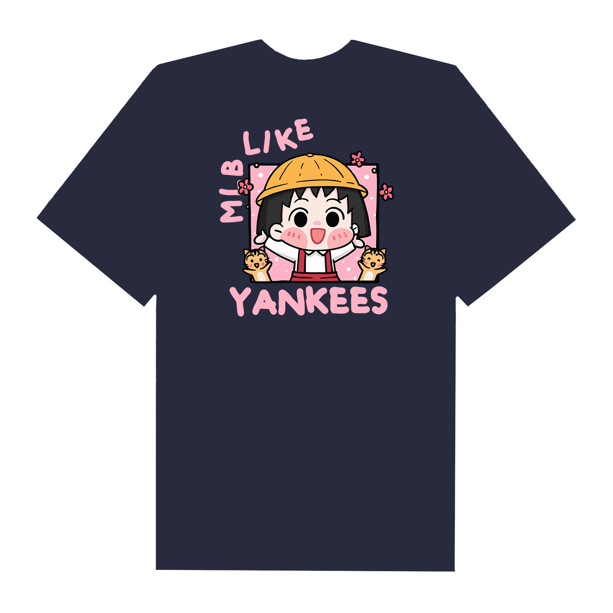 MLB Anime Maruko Happy Cat MLB Like T-Shirt