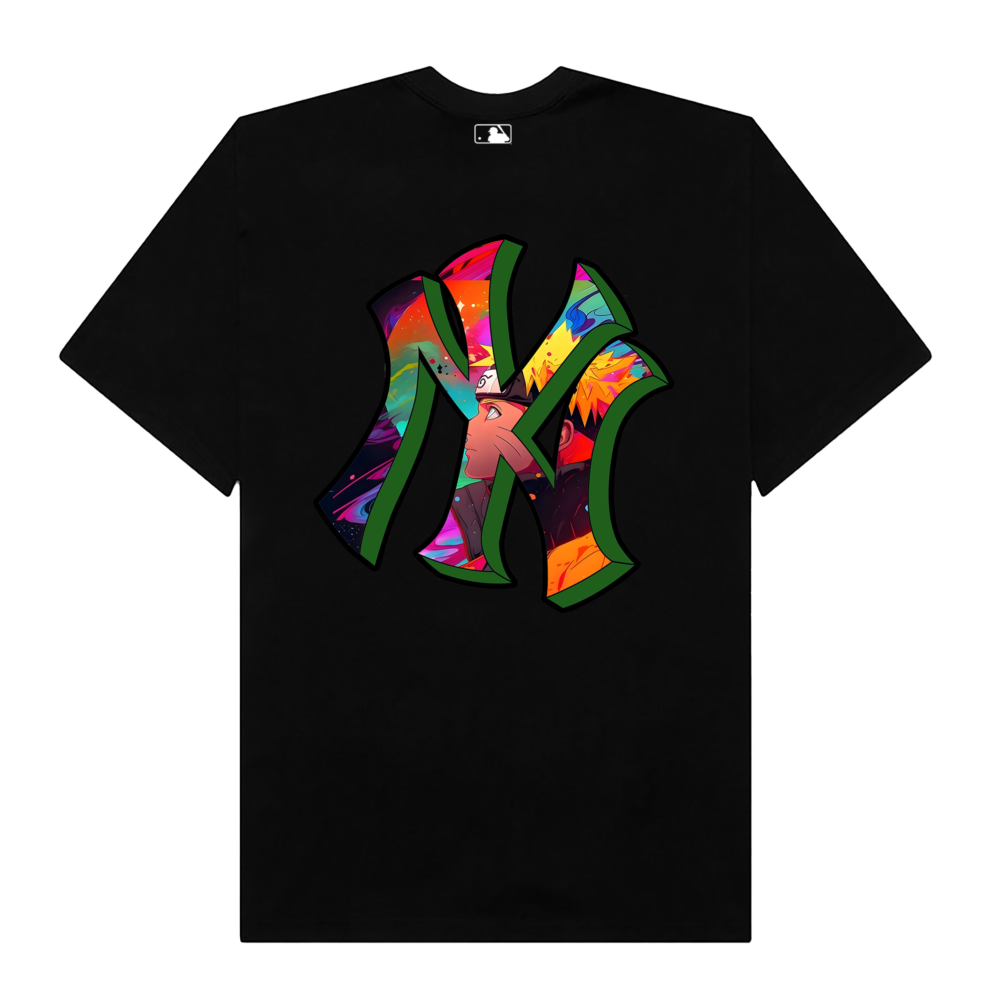 MLB Anime Naruto Colorful Logo T-Shirt