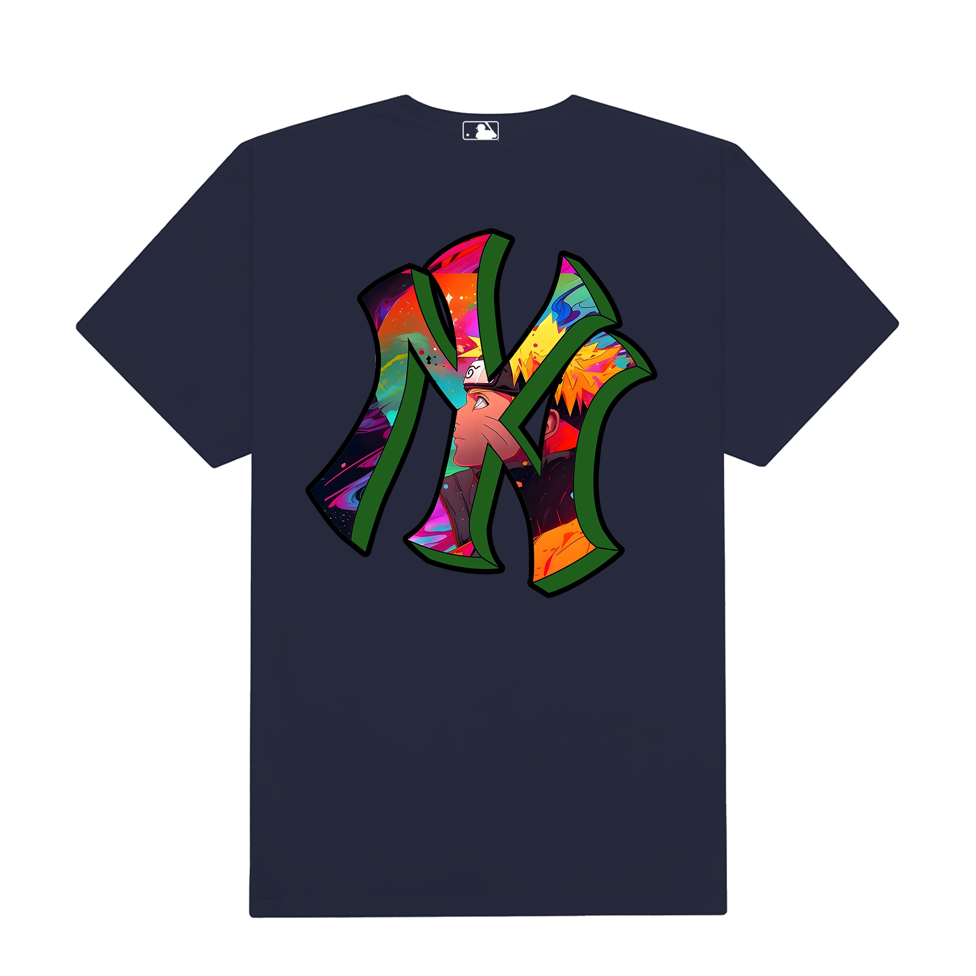 MLB Anime Naruto Colorful Logo T-Shirt