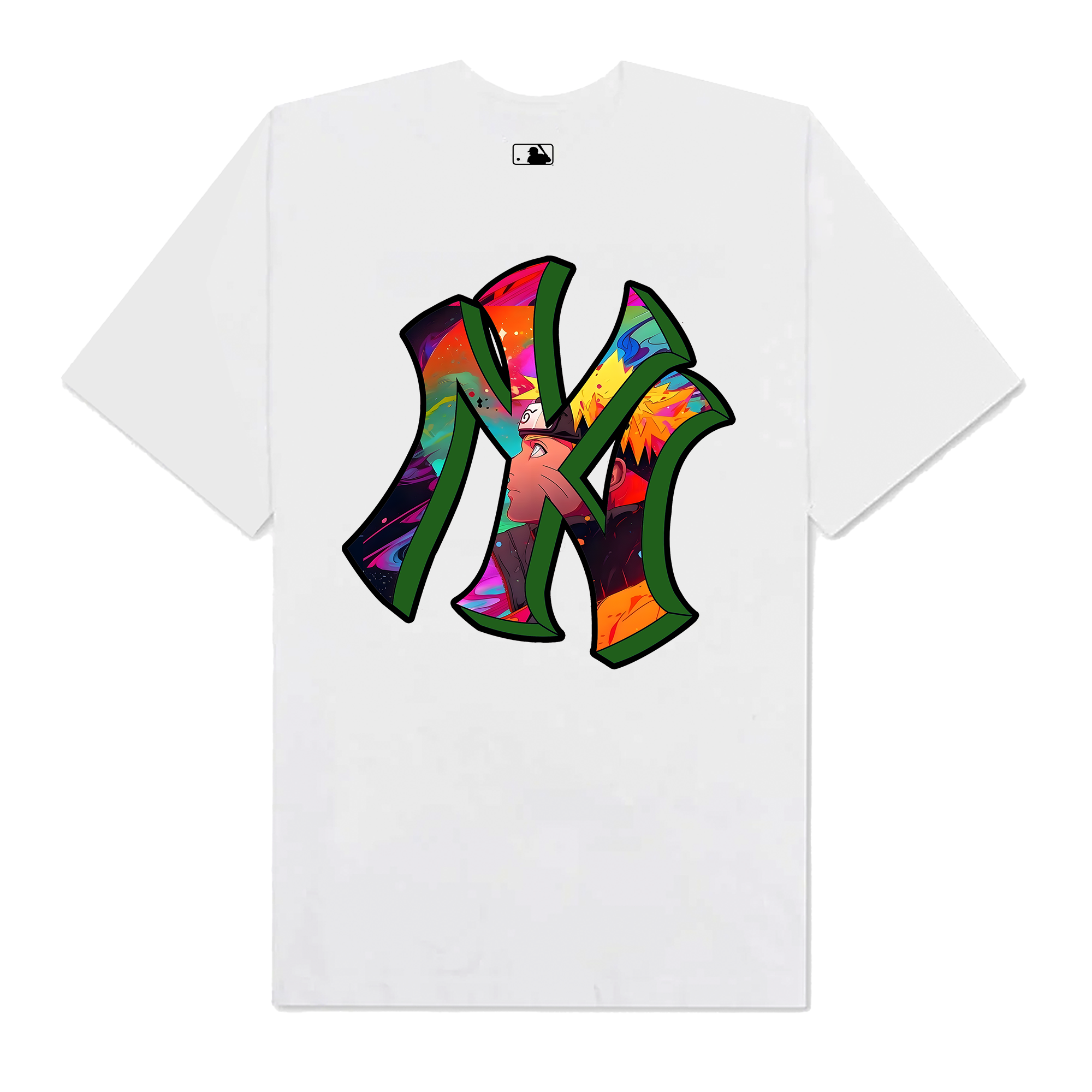 MLB Anime Naruto Colorful Logo T-Shirt