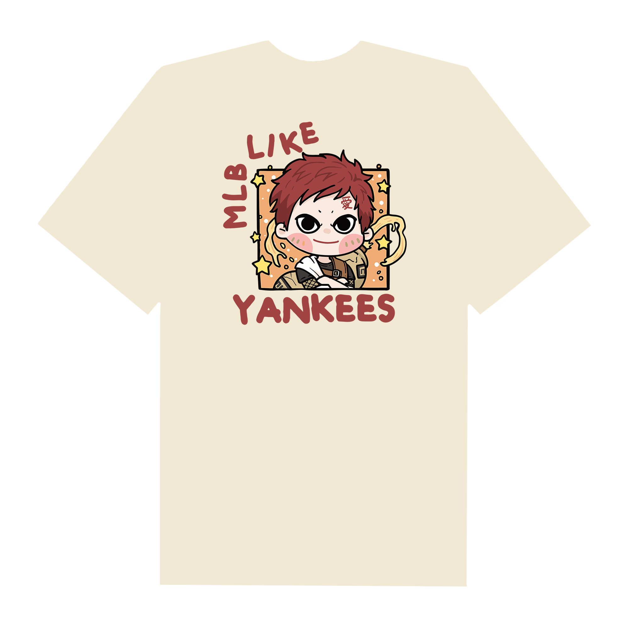 MLB Anime Naruto Garra MLB Like T-Shirt