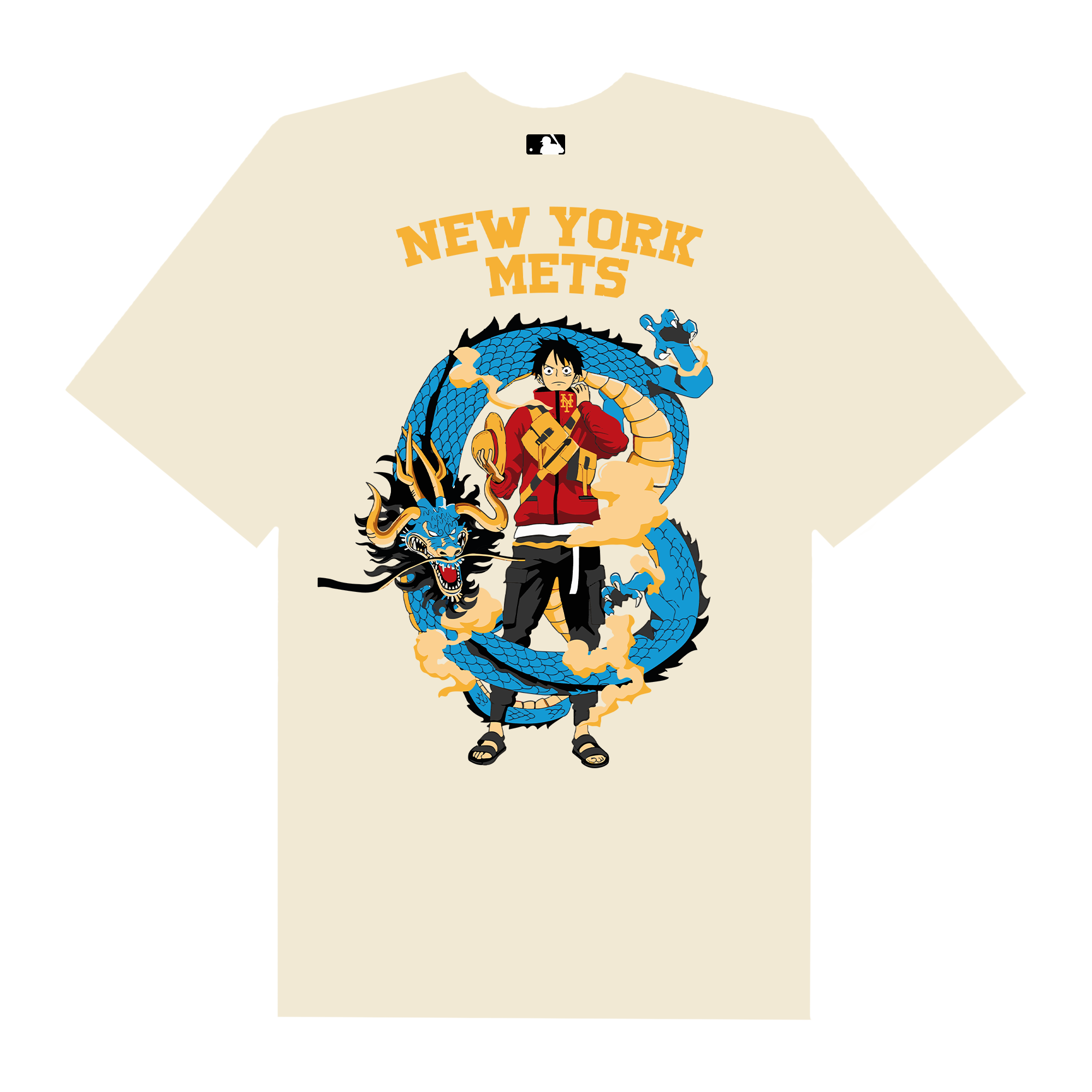 MLB Anime One Piece Luffy NY T-Shirt