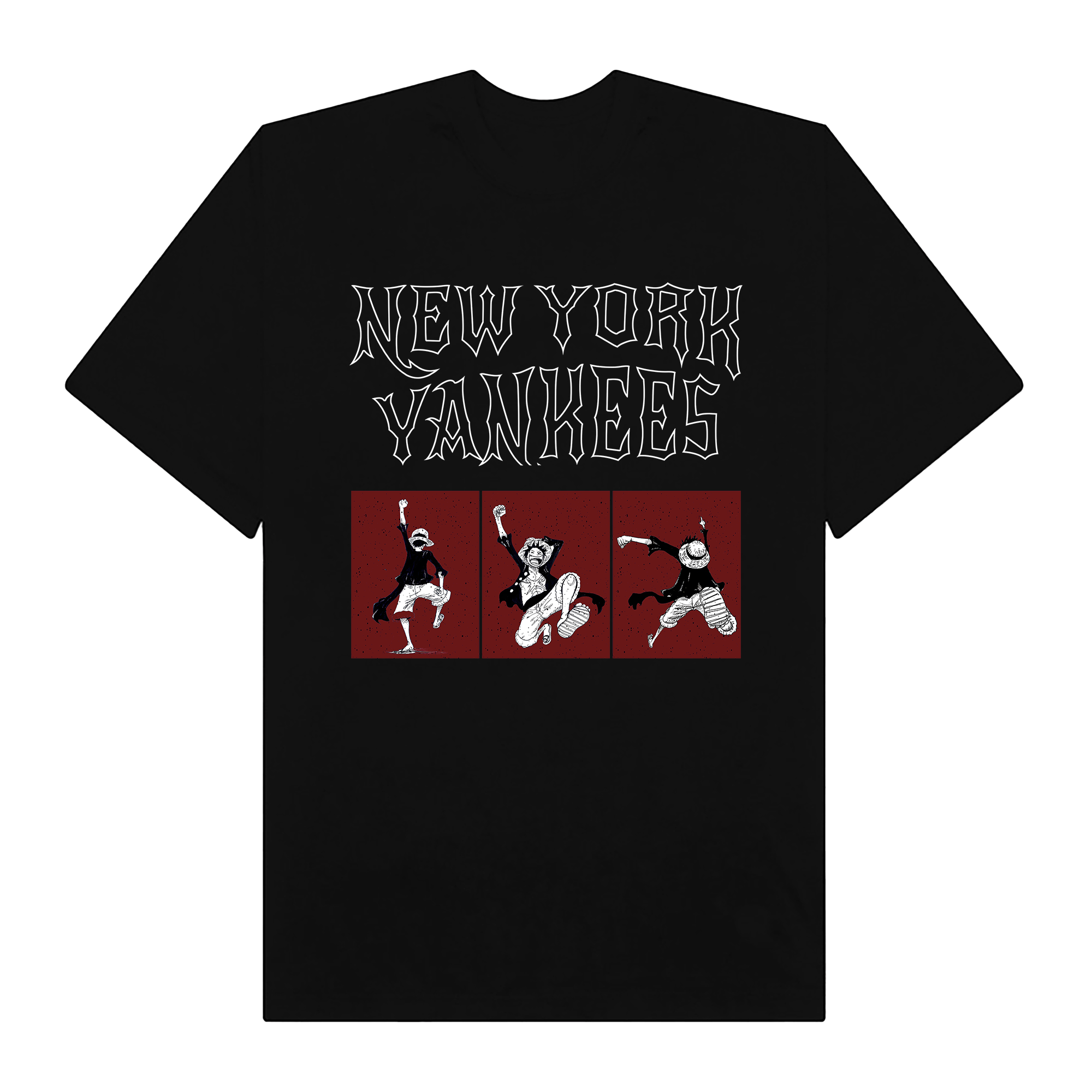 MLB Anime One Piece Luffy New York Yankees T-Shirt