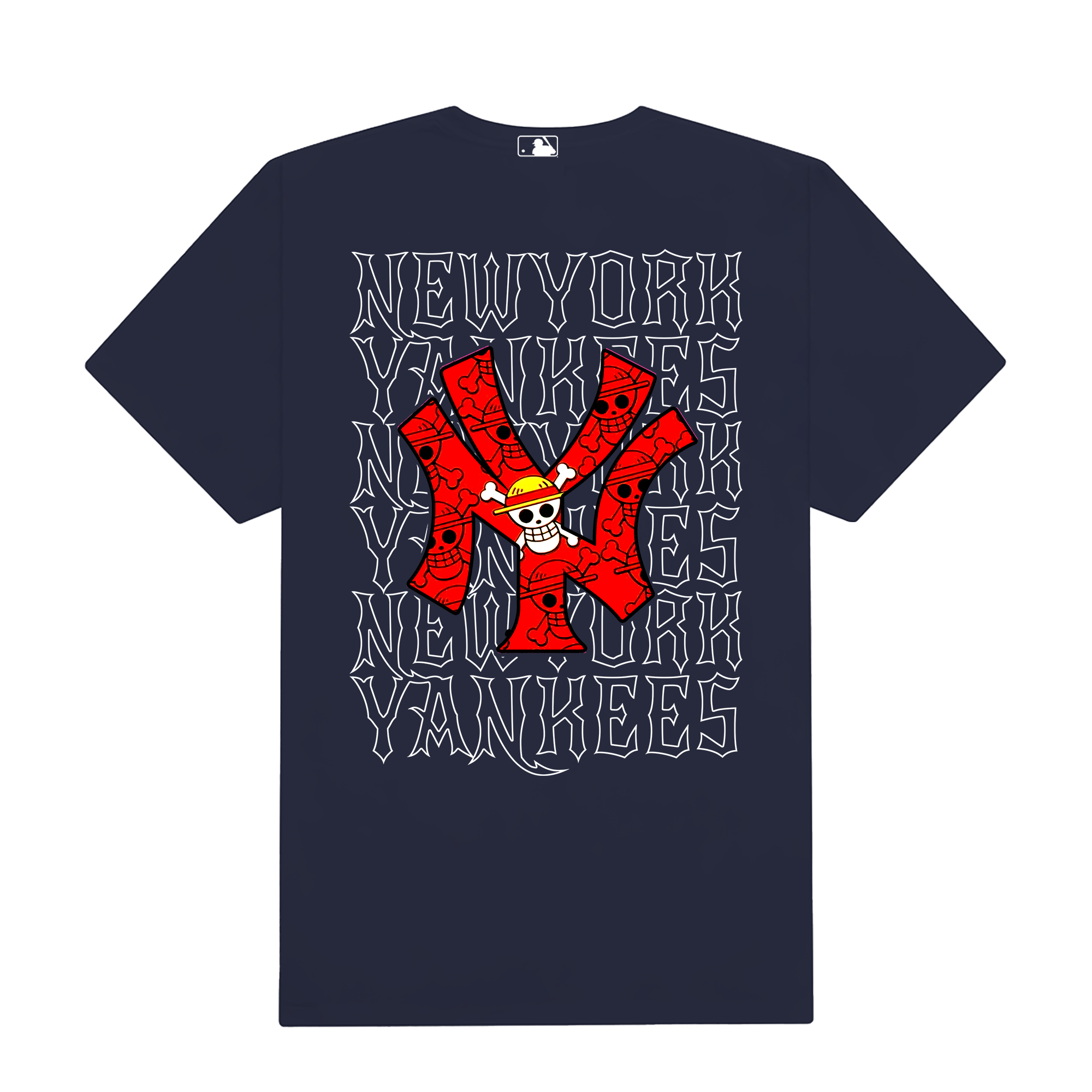 MLB Anime One Piece Luffy New York Yankees T-Shirt