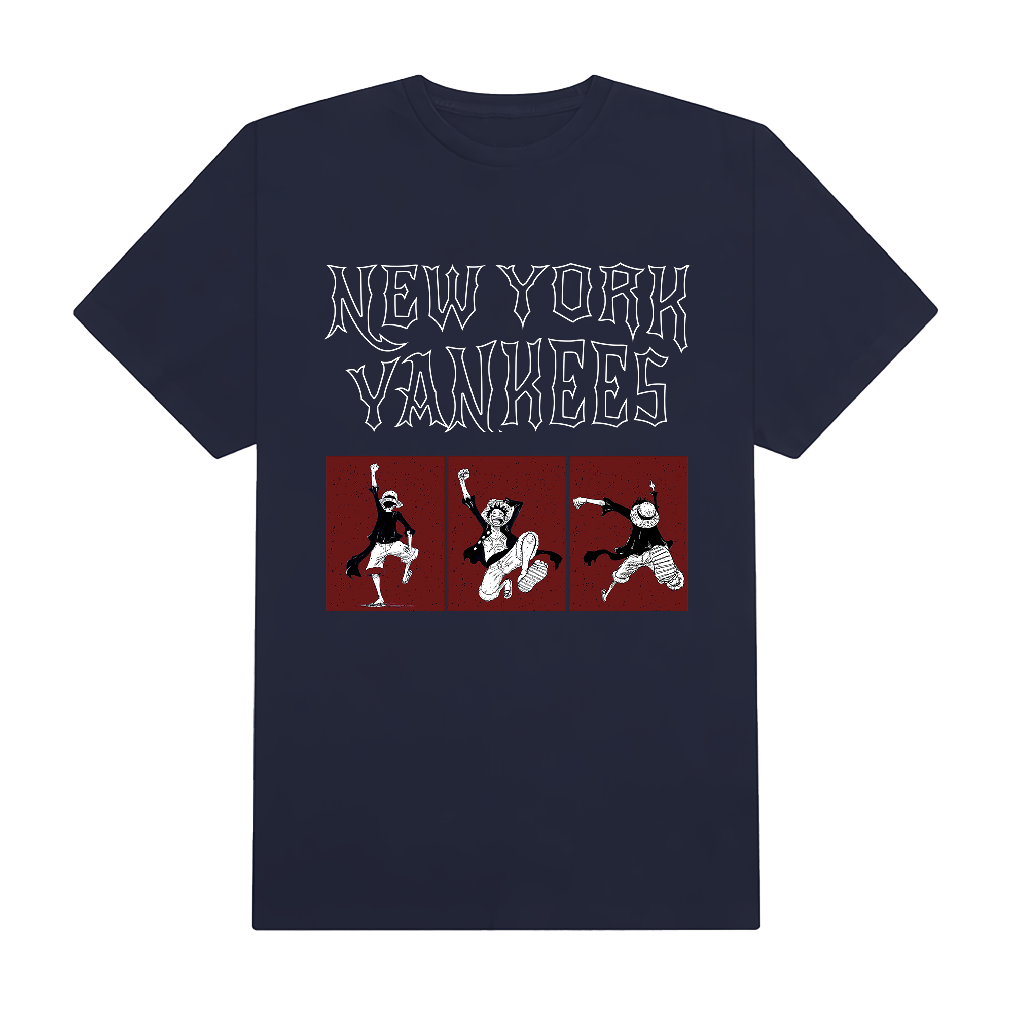 MLB Anime One Piece Luffy New York Yankees T-Shirt