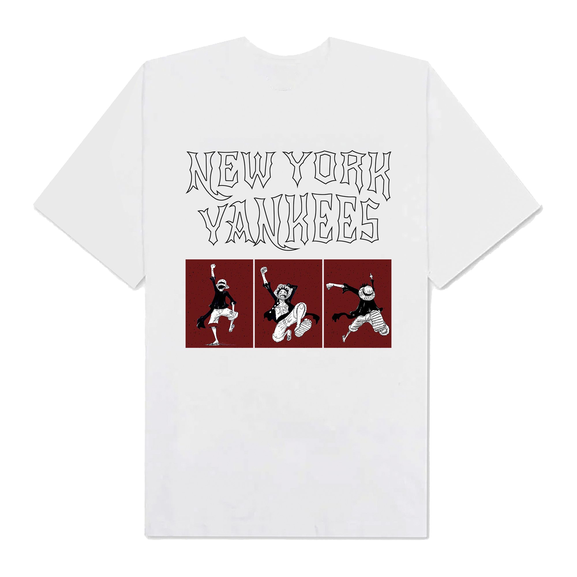 MLB Anime One Piece Luffy New York Yankees T-Shirt