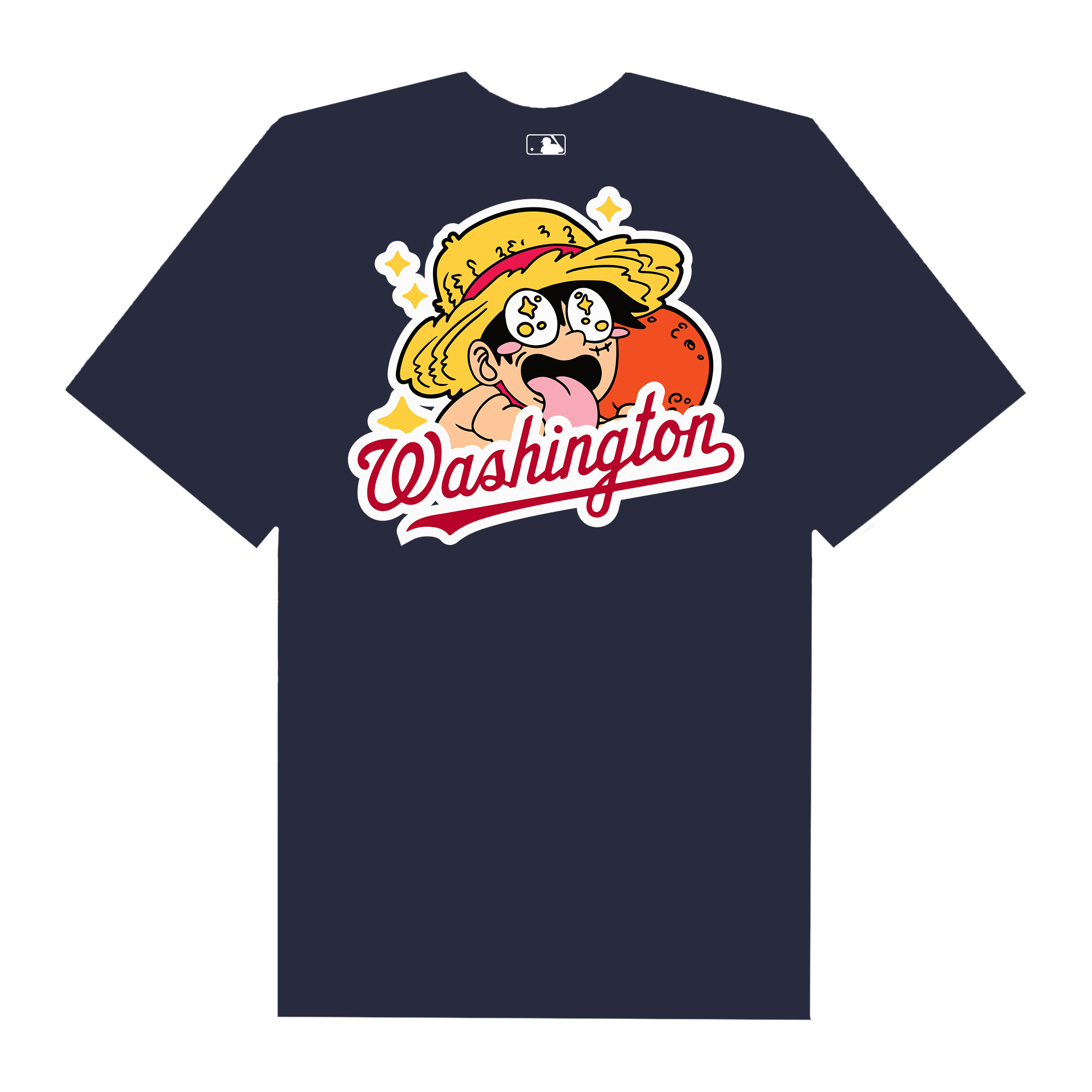 MLB Anime One Piece Luffy Washington T-Shirt