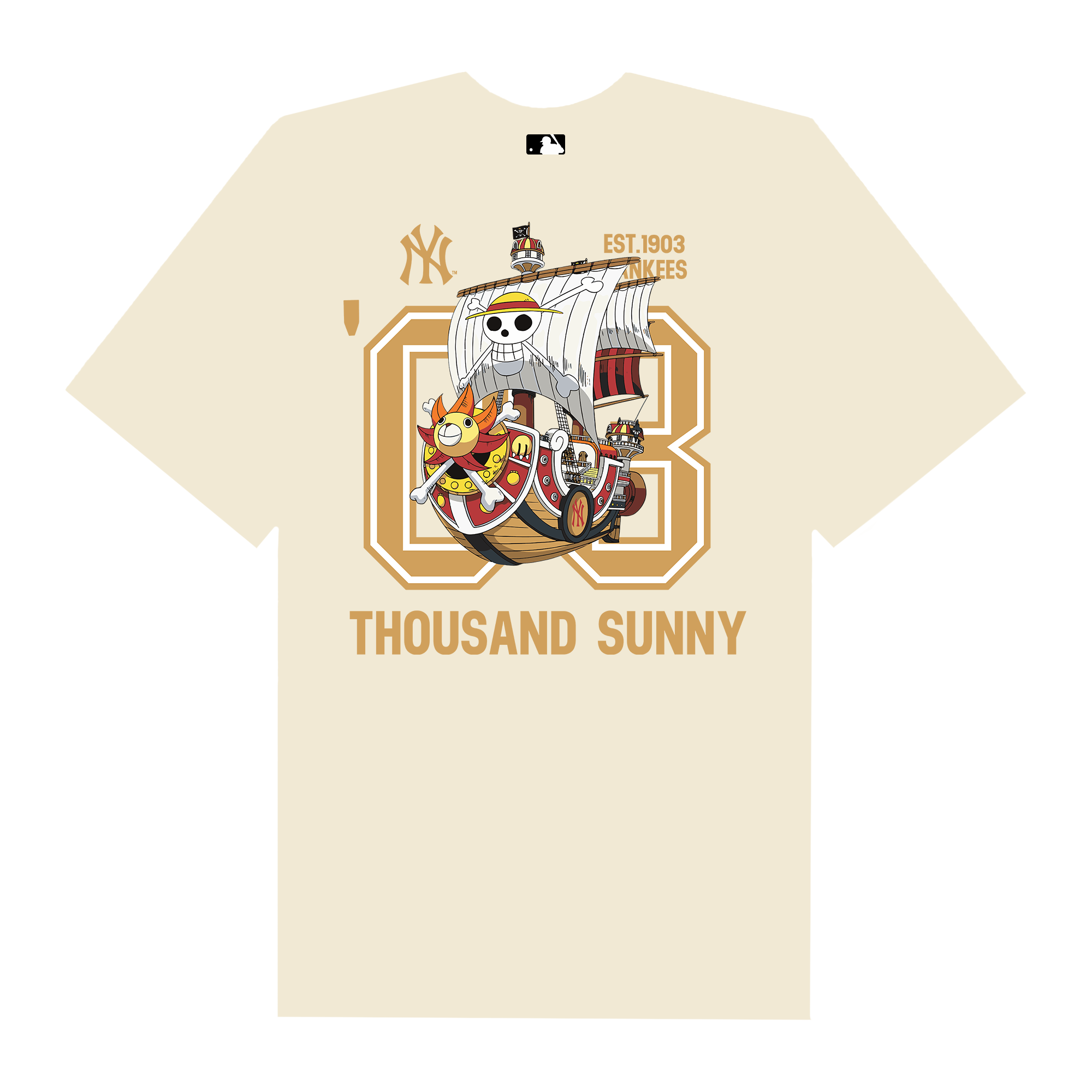 MLB Anime One Piece Thousand Sunny NY T-Shirt