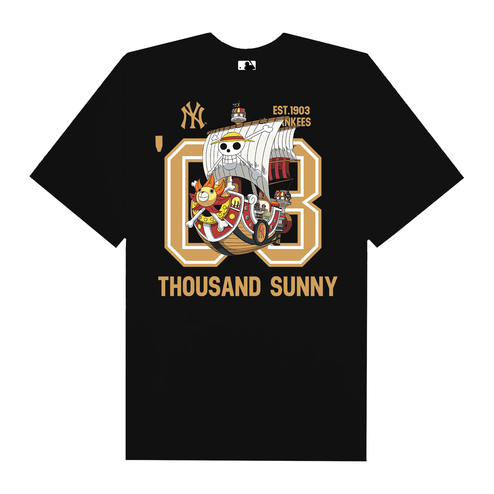 MLB Anime One Piece Thousand Sunny NY T-Shirt