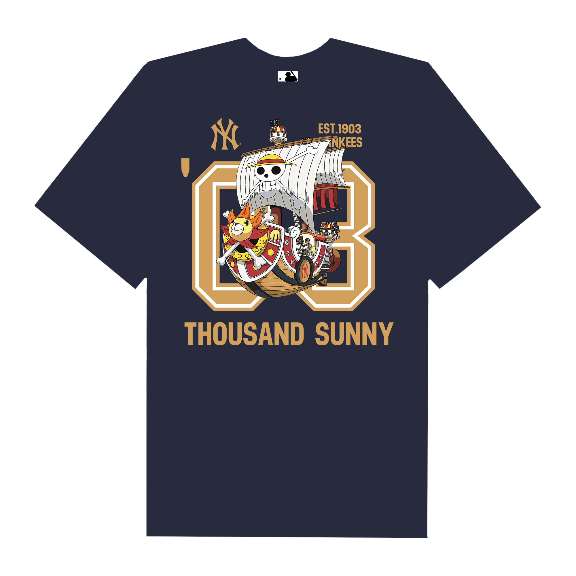 MLB Anime One Piece Thousand Sunny NY T-Shirt