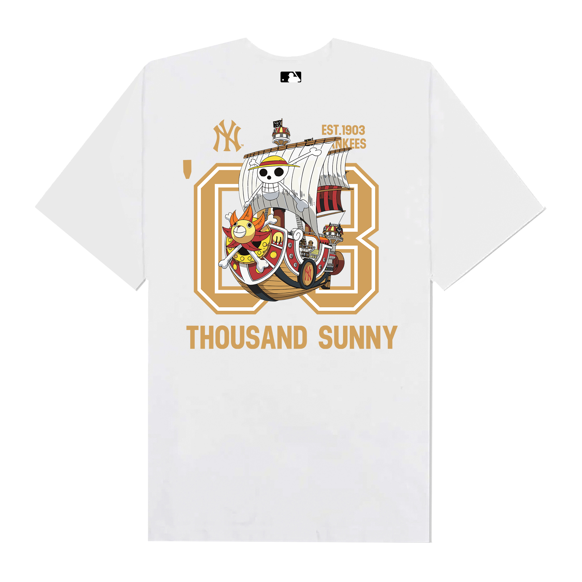 MLB Anime One Piece Thousand Sunny NY T-Shirt