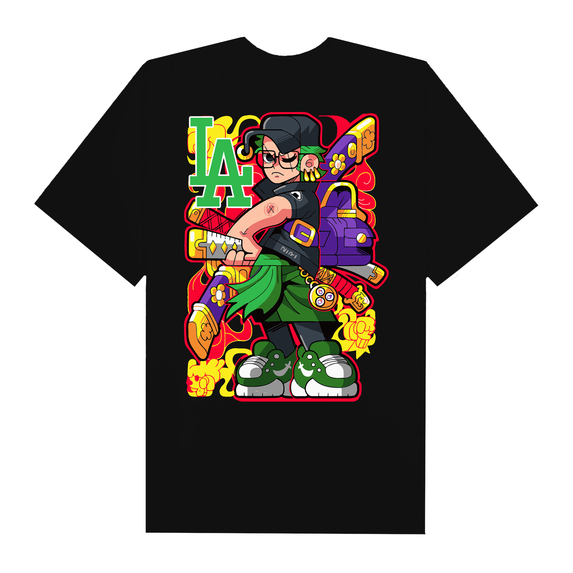 MLB Anime One Piece Zoro Streetstyle LA T-Shirt