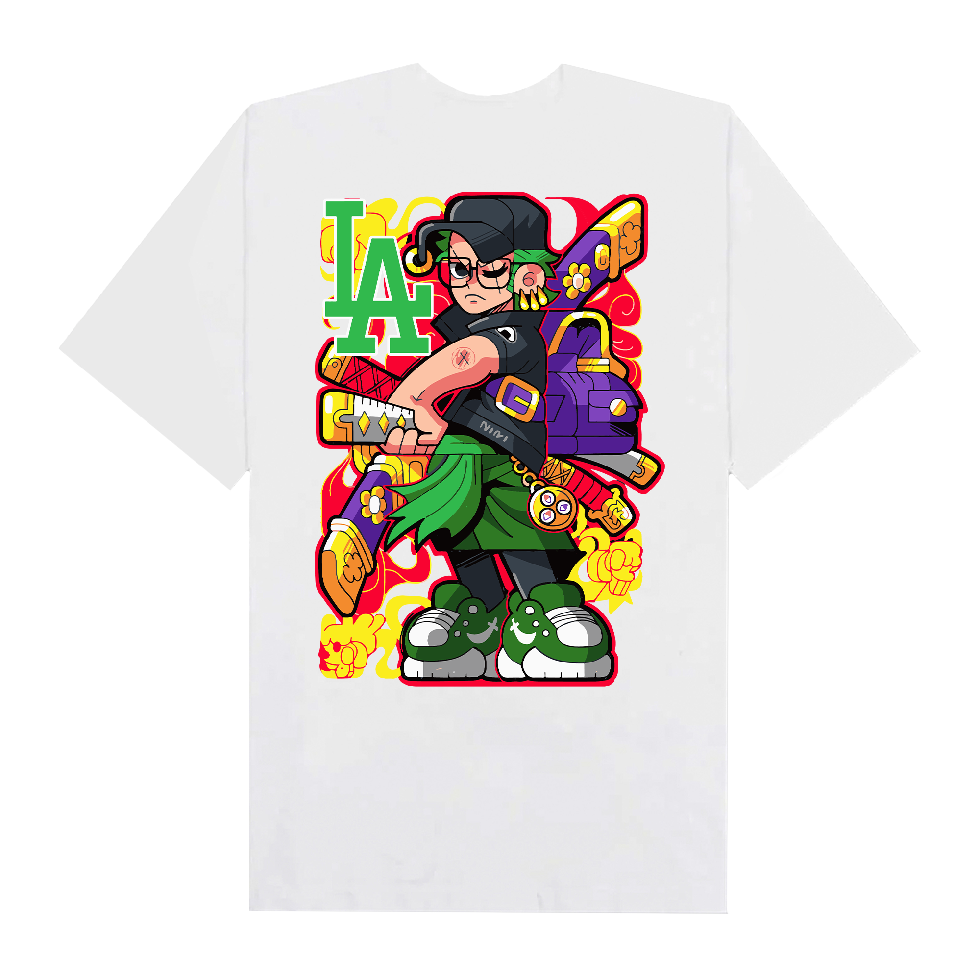 MLB Anime One Piece Zoro Streetstyle LA T-Shirt