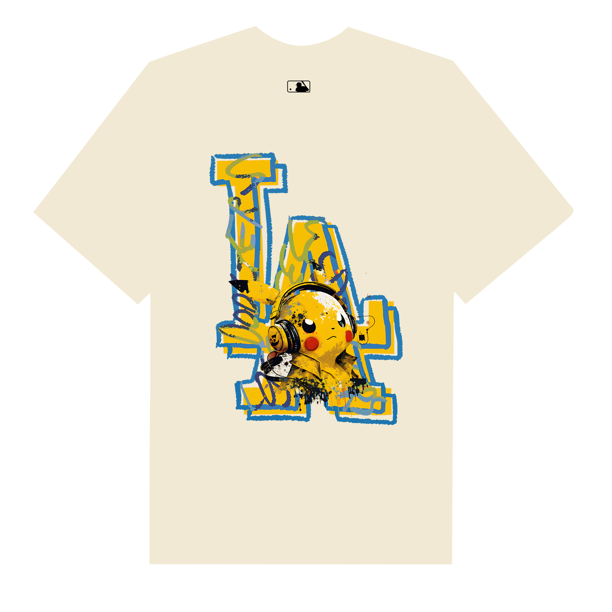 MLB Anime Pokemon Crayon Pikachu LA T-Shirt