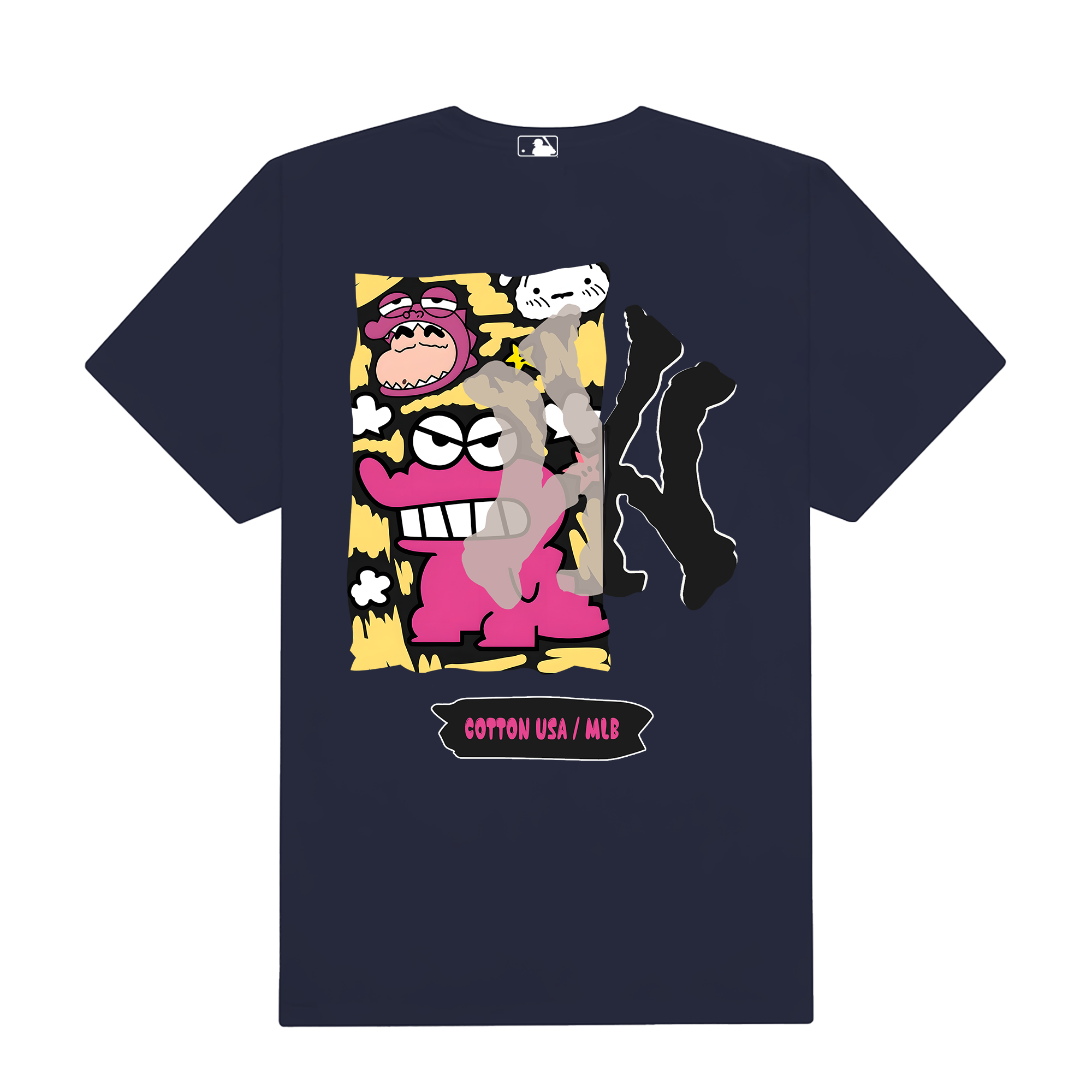 MLB Anime Shin PInk NewYork T-Shirt